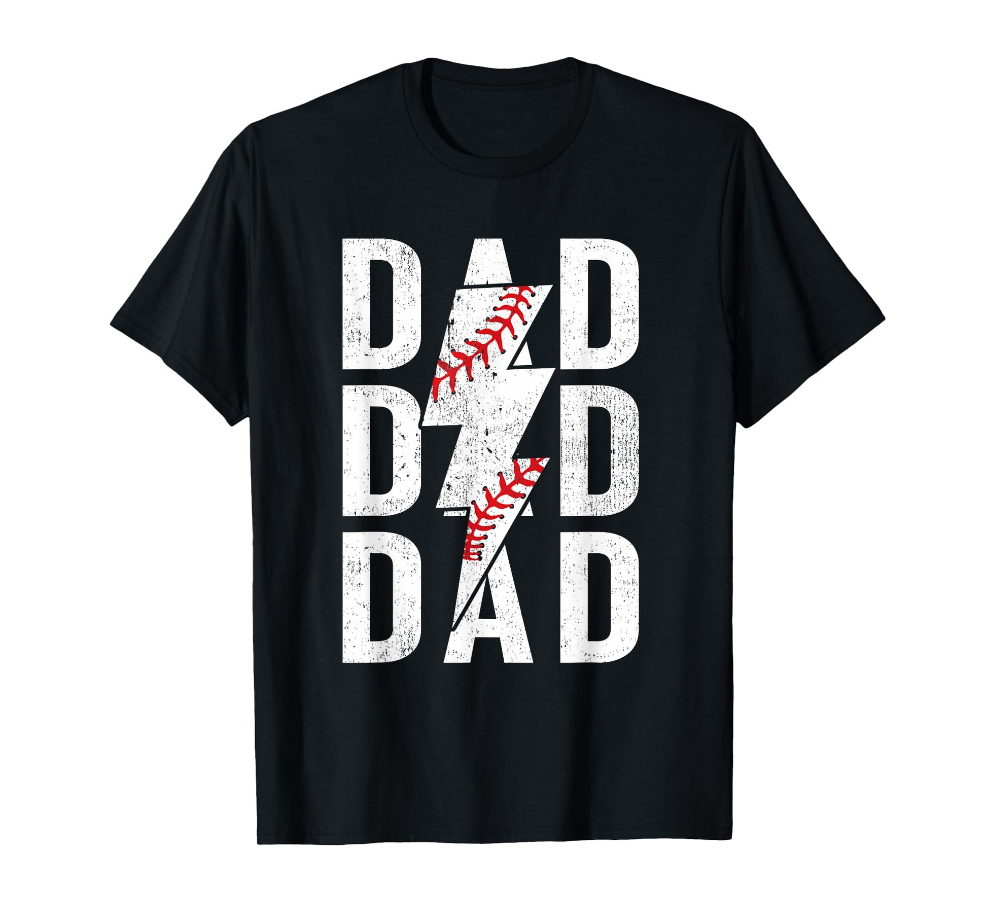 Proud Baseball Dad Lightning Bolt T-Shirt - Fun Novelty Design for Adults - T-Shirt, Sweatshirt, Hoodie