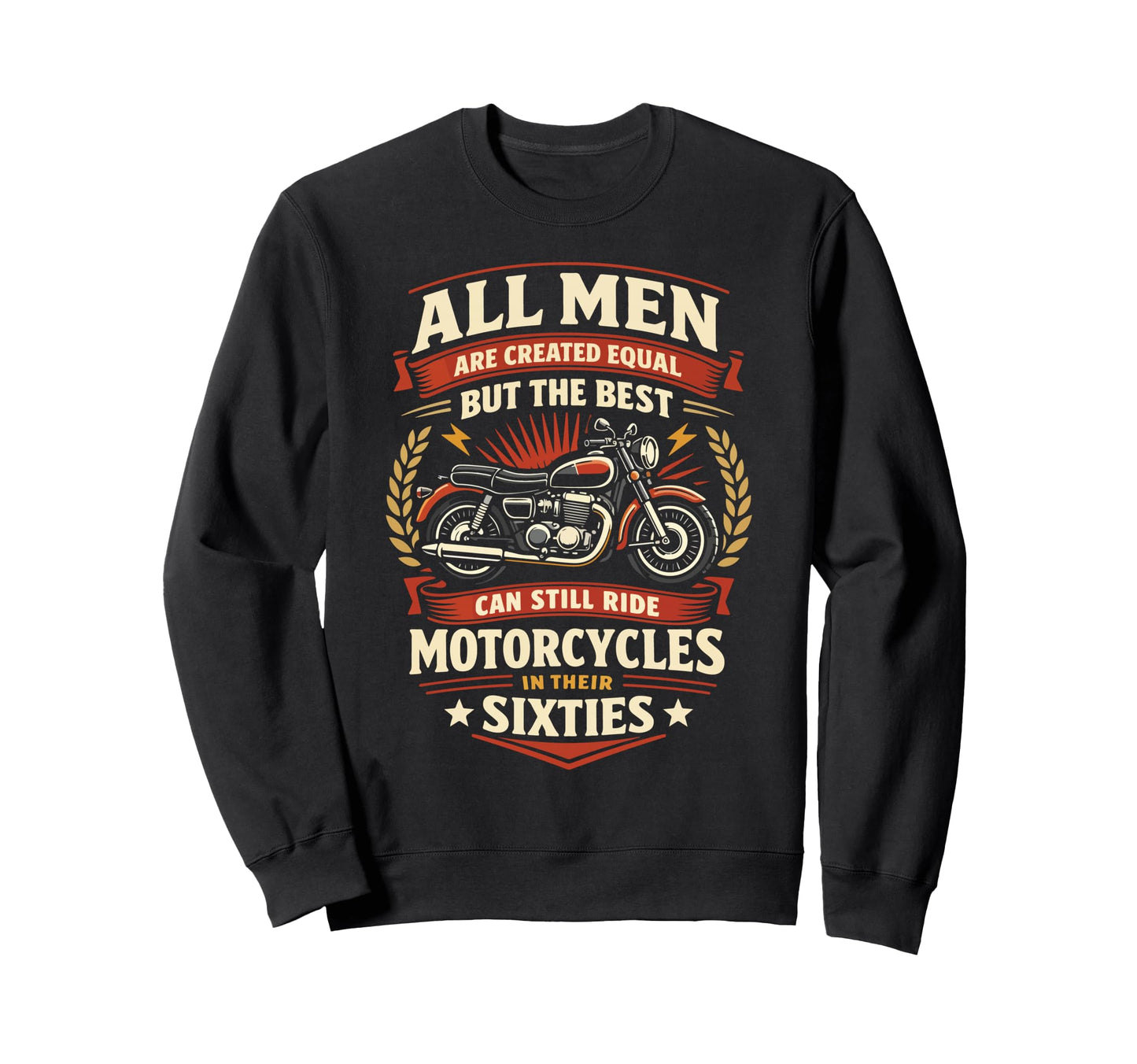 Motorcycle Biker Grandpa 60Th Birthday Sweatshirt - Novelty Apparel Unisex - T-Shirt, Sweatshirt, Hoodie
