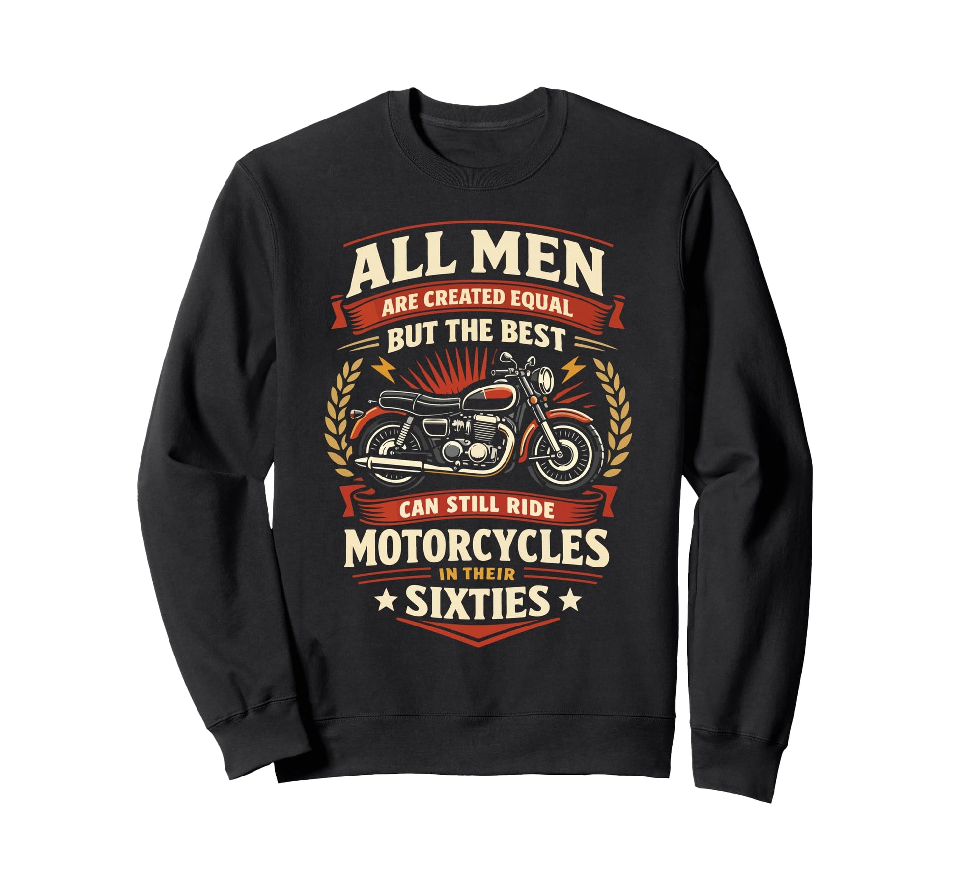 Motorcycle Biker Grandpa 60Th Birthday Sweatshirt - Novelty Apparel Unisex - T-Shirt, Sweatshirt, Hoodie