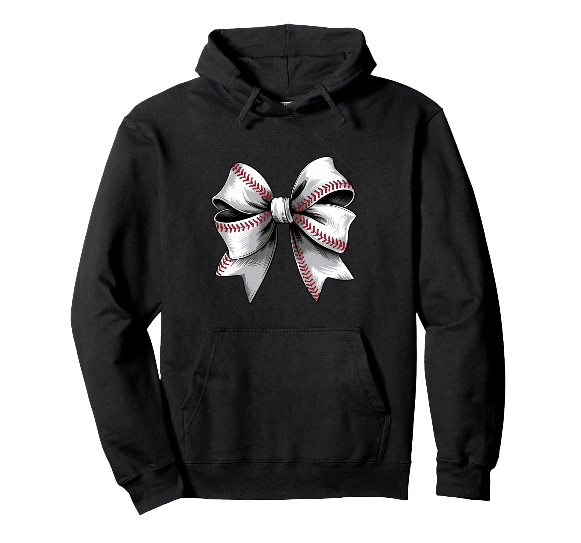 Baseball Coquette Bow Baseball Player Hoodie - Trendy Graphic Unisex - T-Shirt, Sweatshirt, Hoodie