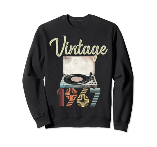 1967 Vinyl Record Player 57Th Sweatshirt - Custom Art Print Unisex - T-Shirt, Sweatshirt, Hoodie