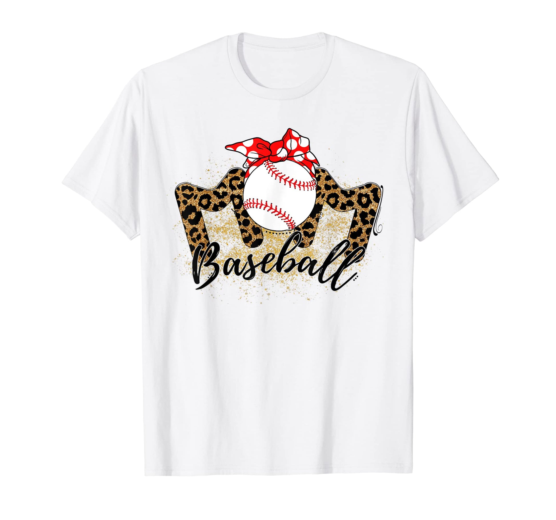 Baseball Mom Leopard Mothers Day T-Shirt - Aesthetic Graphic for Adults - T-Shirt, Sweatshirt, Hoodie