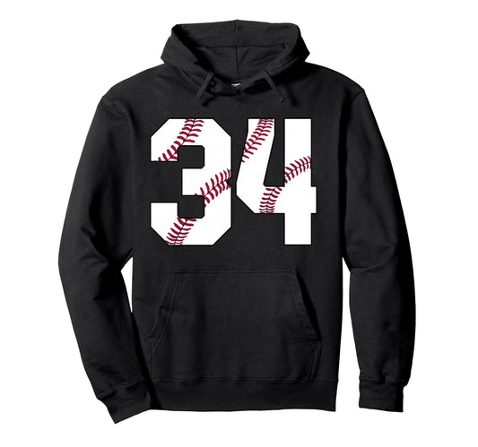 Baseball 1992 34Th Birthday 34 Hoodie - Fun Novelty Design for Adults - T-Shirt, Sweatshirt, Hoodie