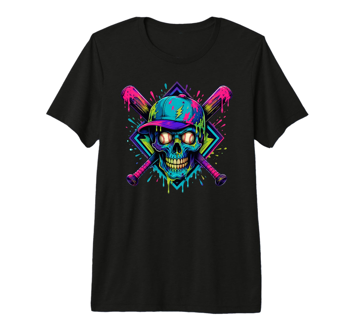 Baseball Player Drip Ice Cream T-Shirt - Fun Novelty Design Men Women - T-Shirt, Sweatshirt, Hoodie