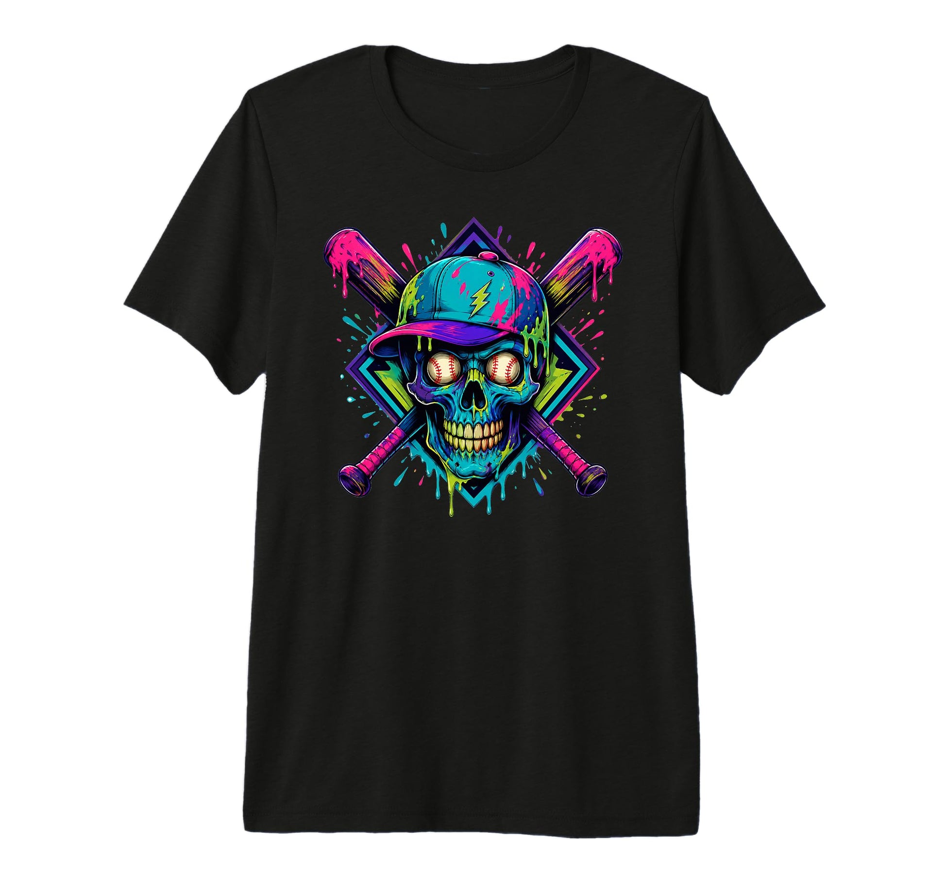 Baseball Player Drip Ice Cream T-Shirt - Fun Novelty Design Men Women - T-Shirt, Sweatshirt, Hoodie