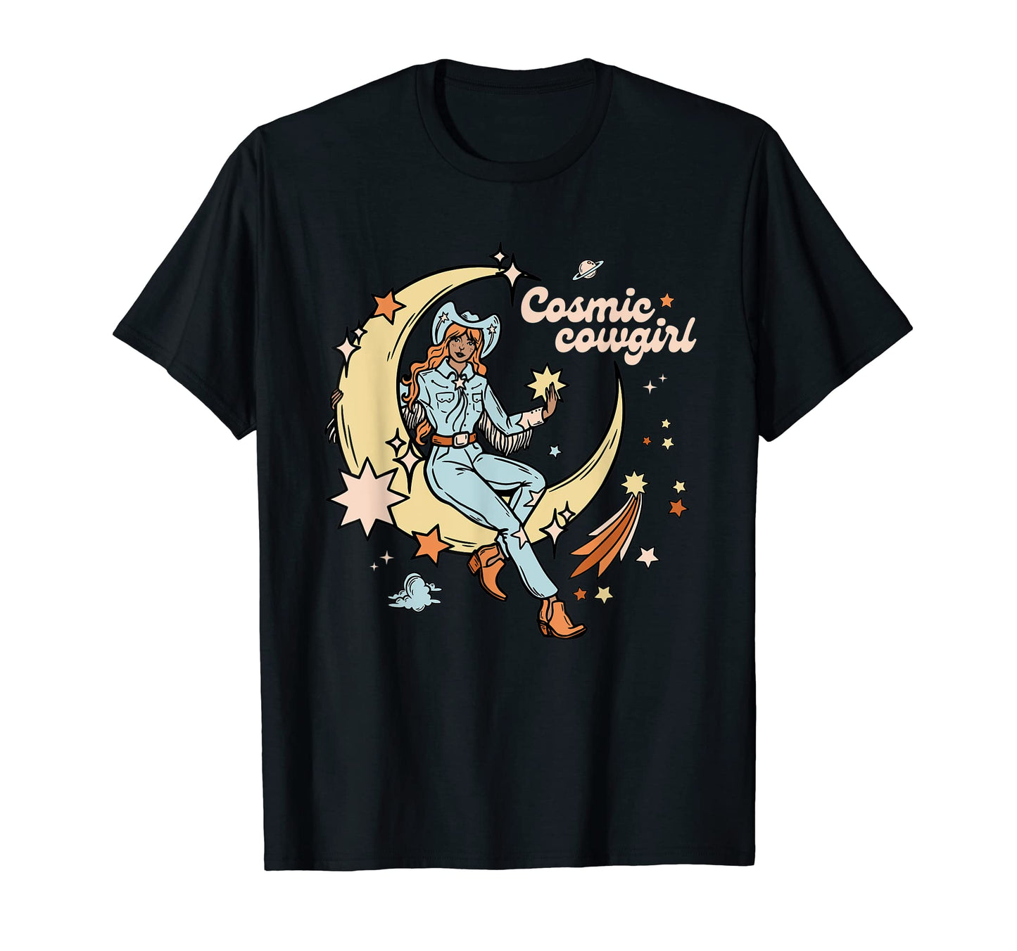 Rodeo Howdy Western Cowboy Cowgirl Space T-Shirt - Graphic Print Unisex - T-Shirt, Sweatshirt, Hoodie