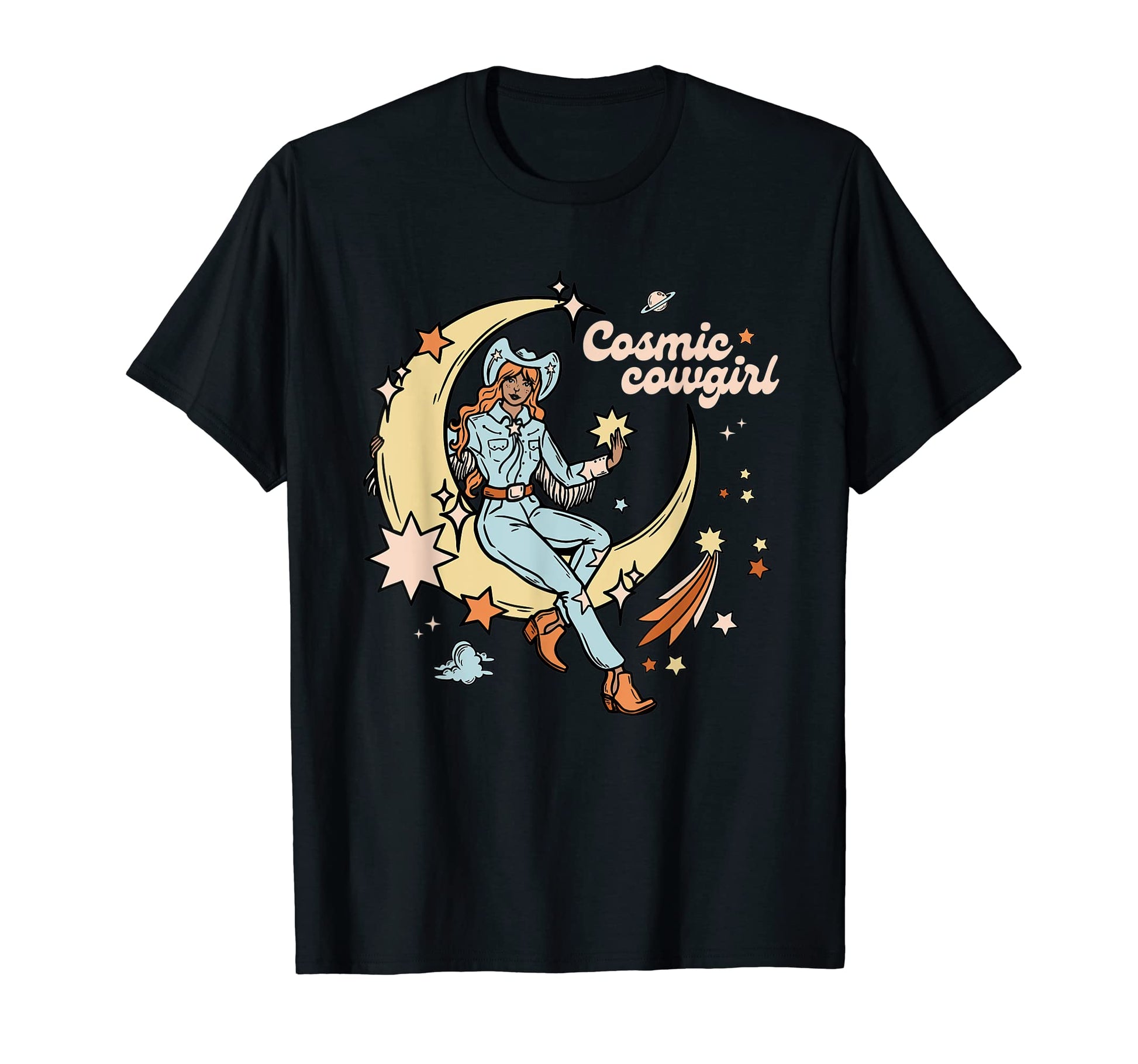 Rodeo Howdy Western Cowboy Cowgirl Space T-Shirt - Graphic Print Unisex - T-Shirt, Sweatshirt, Hoodie