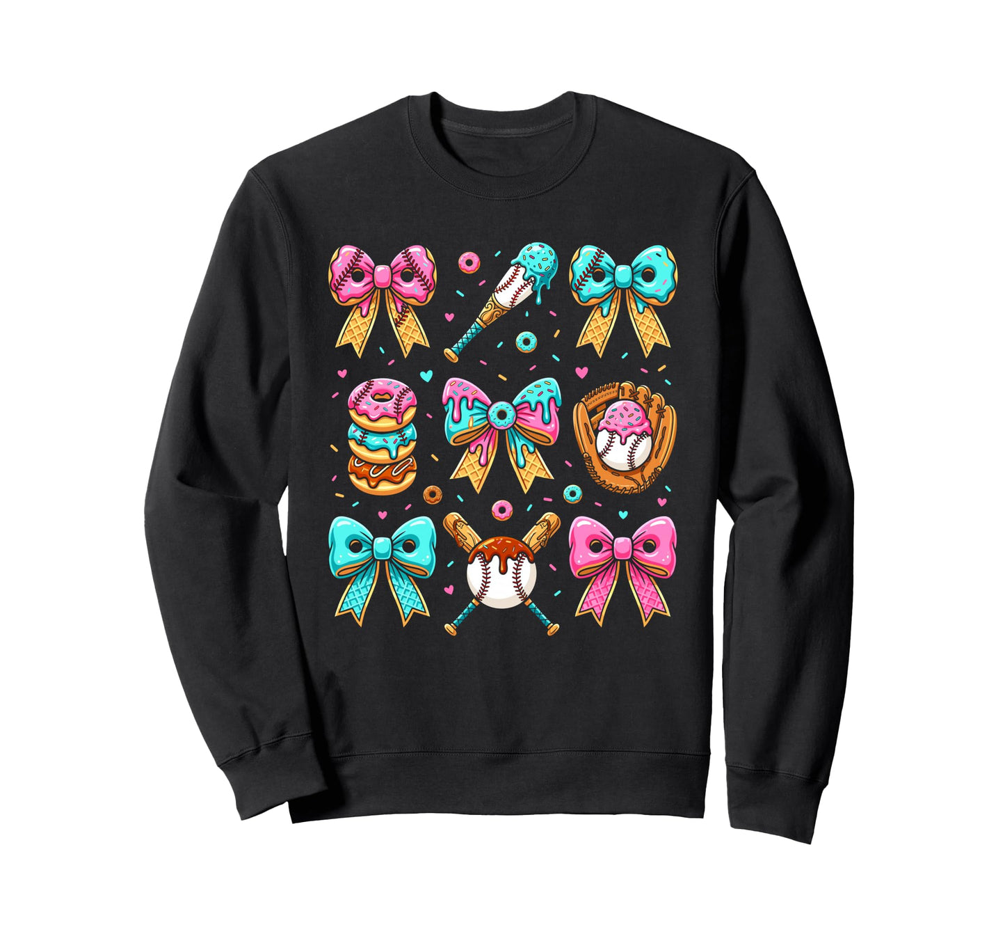 Baseball Player Drip Bow Ice Sweatshirt - Fun Novelty Design Men Women - T-Shirt, Sweatshirt, Hoodie