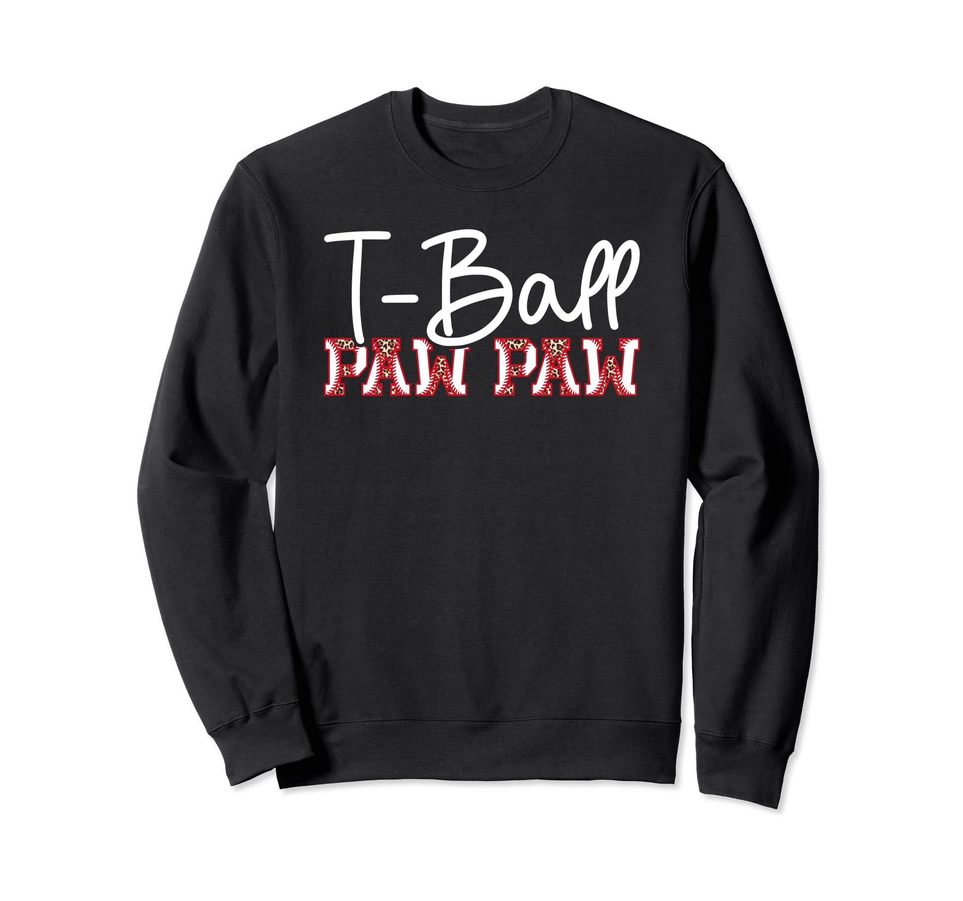T Ball Paw Paw Leopard Baseball T Sweatshirt - Aesthetic Graphic Unisex - T-Shirt, Sweatshirt, Hoodie