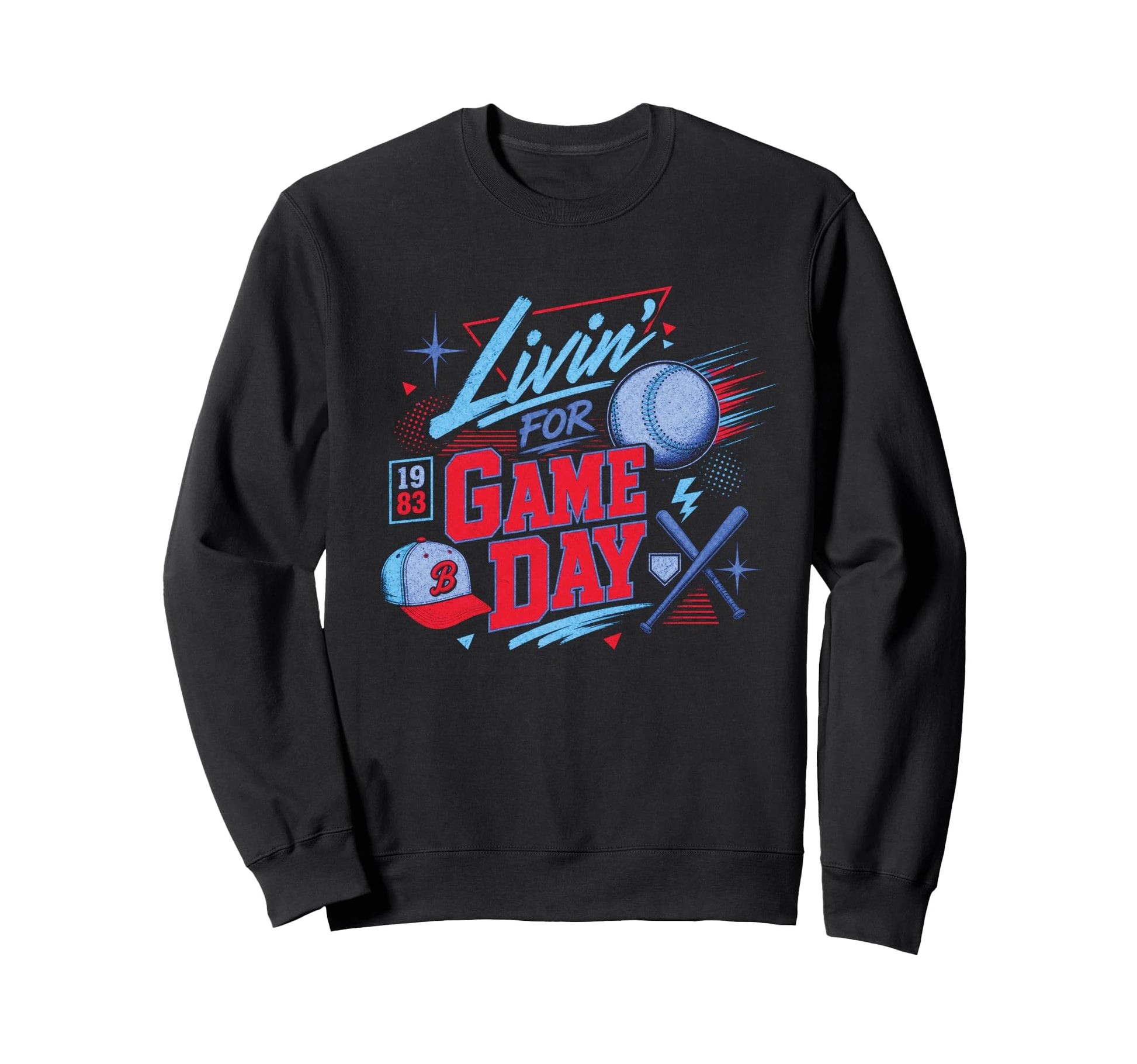 Baseball Living Ballgame 1980S Sweatshirt - Custom Art Print for Adults - T-Shirt, Sweatshirt, Hoodie