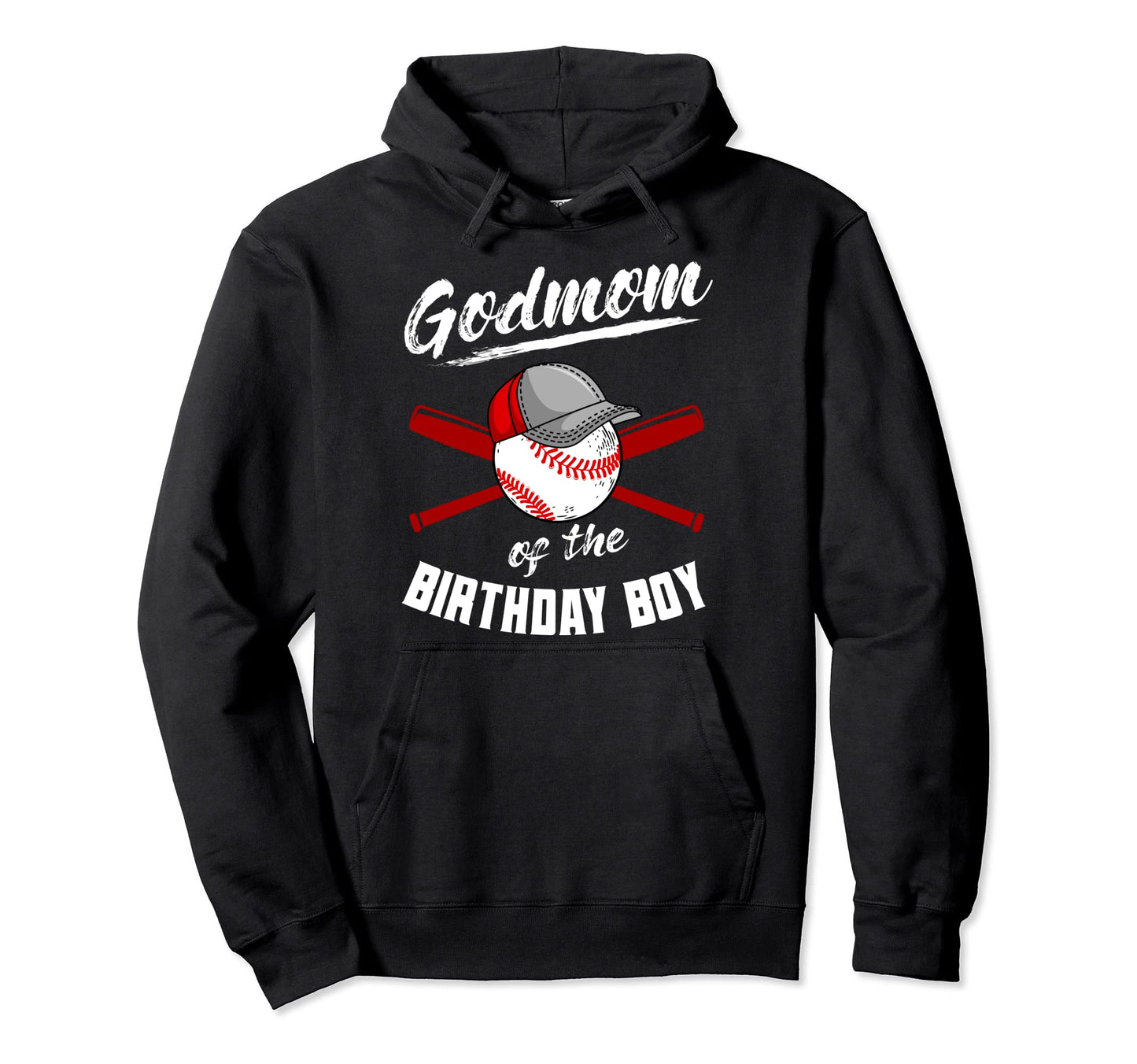 Godmom Birthday Baseball Bday Party Hoodie - Novelty Apparel for Adults - T-Shirt, Sweatshirt, Hoodie
