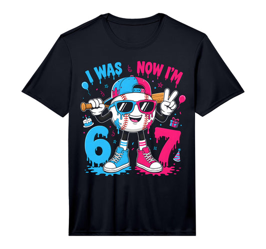 7Th Birthday Baseball Ice Cream I Was T-Shirt - Custom Art Print Men Women - T-Shirt, Sweatshirt, Hoodie