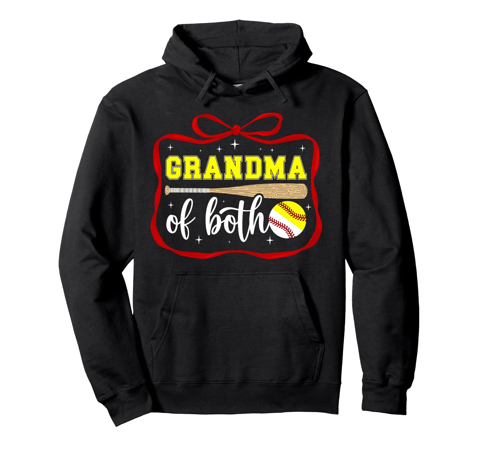 Grandma Both Coquette Baseball Hoodie - Novelty Apparel for Adults - T-Shirt, Sweatshirt, Hoodie