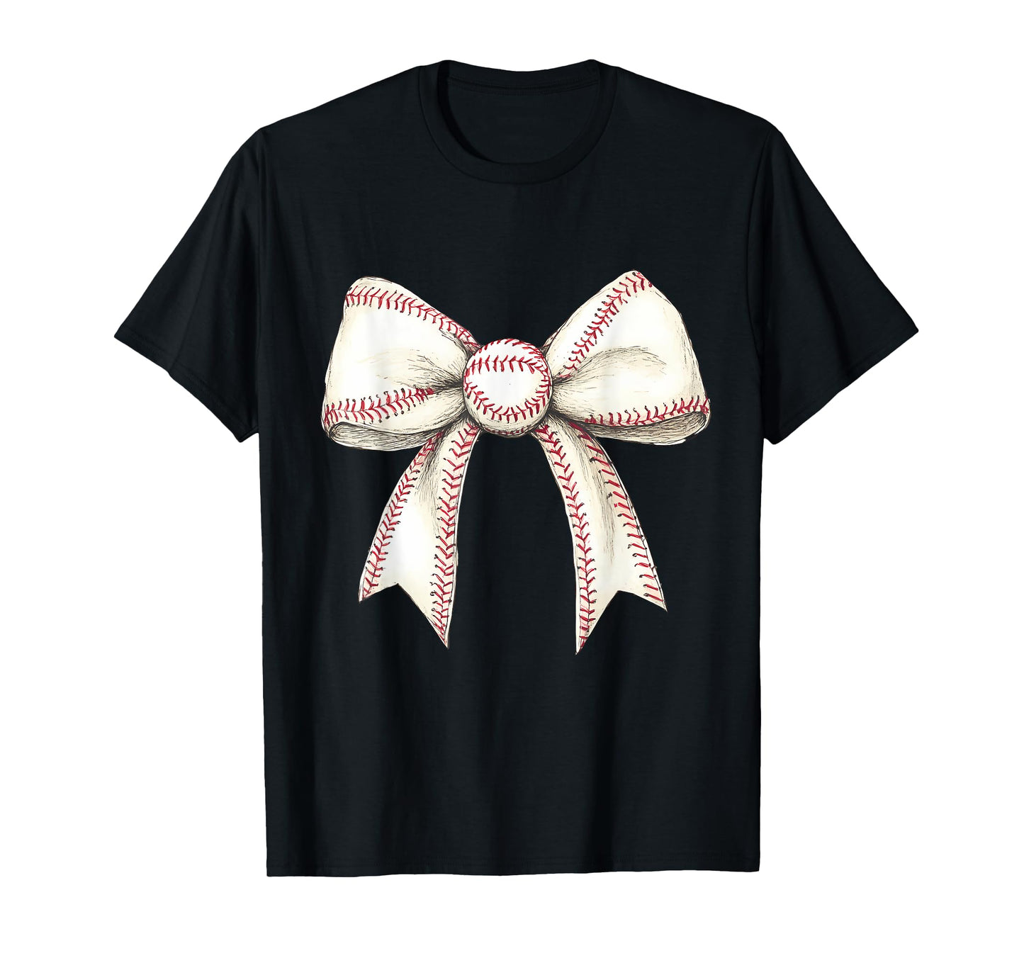 Baseball Coquette Bow Baseball Mom T-Shirt - Graphic Print Men Women - T-Shirt, Sweatshirt, Hoodie