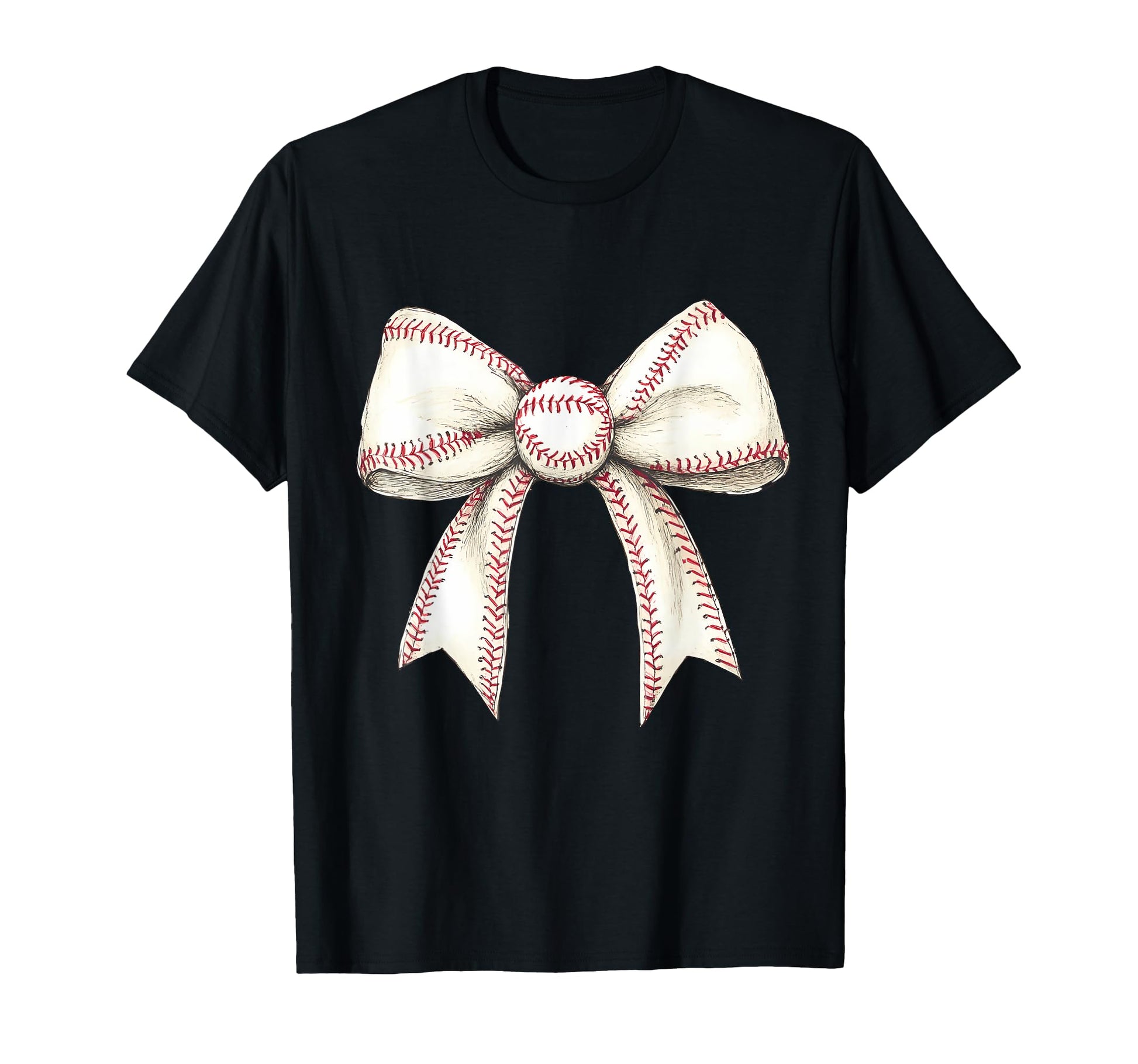 Baseball Coquette Bow Baseball Mom T-Shirt - Graphic Print Men Women - T-Shirt, Sweatshirt, Hoodie