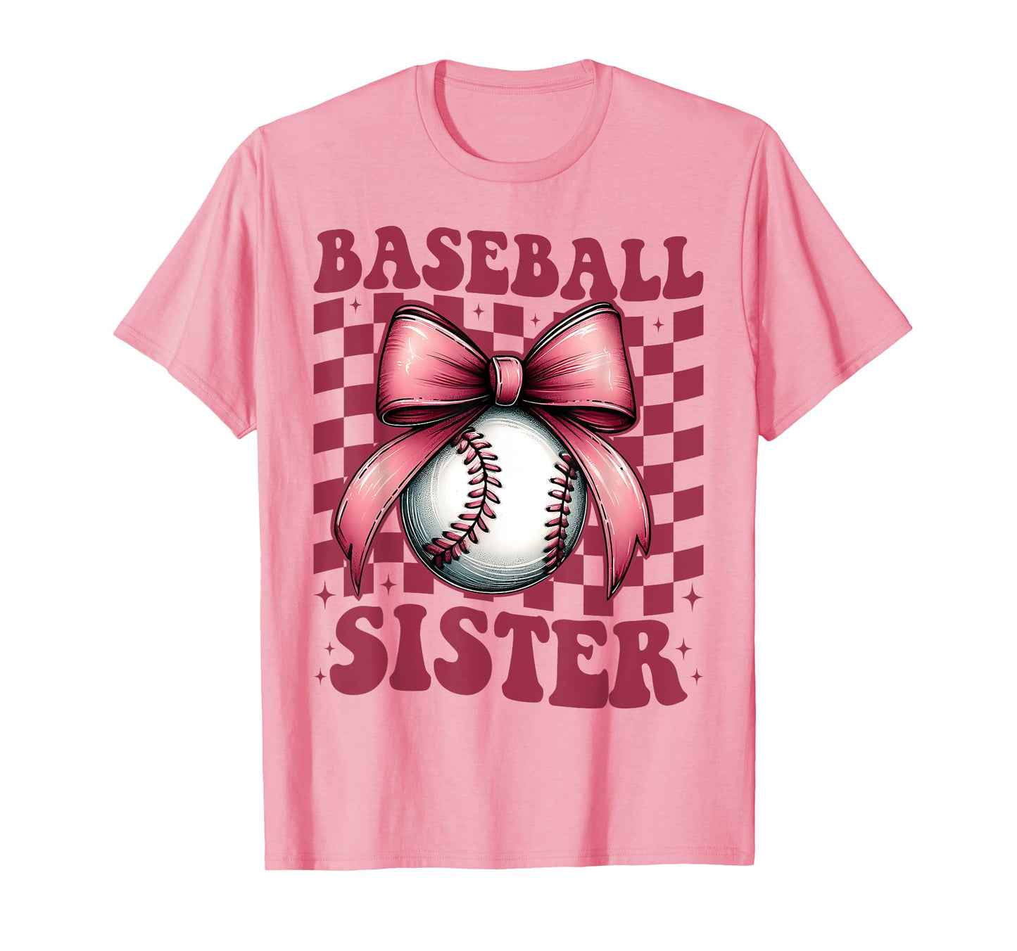 Baseball Sister Baseball Coquette Bow T-Shirt - Trendy Graphic Men Women - T-Shirt, Sweatshirt, Hoodie