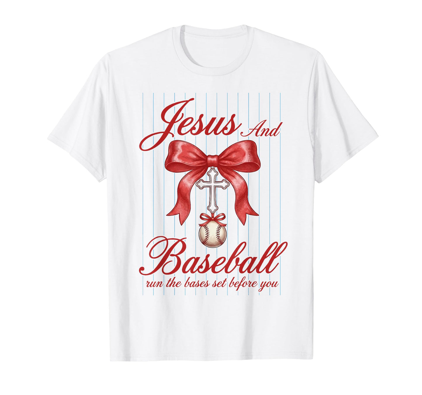 Jesus And Baseball Runs Bases Set T-Shirt - Unique Graphic for Adults - T-Shirt, Sweatshirt, Hoodie