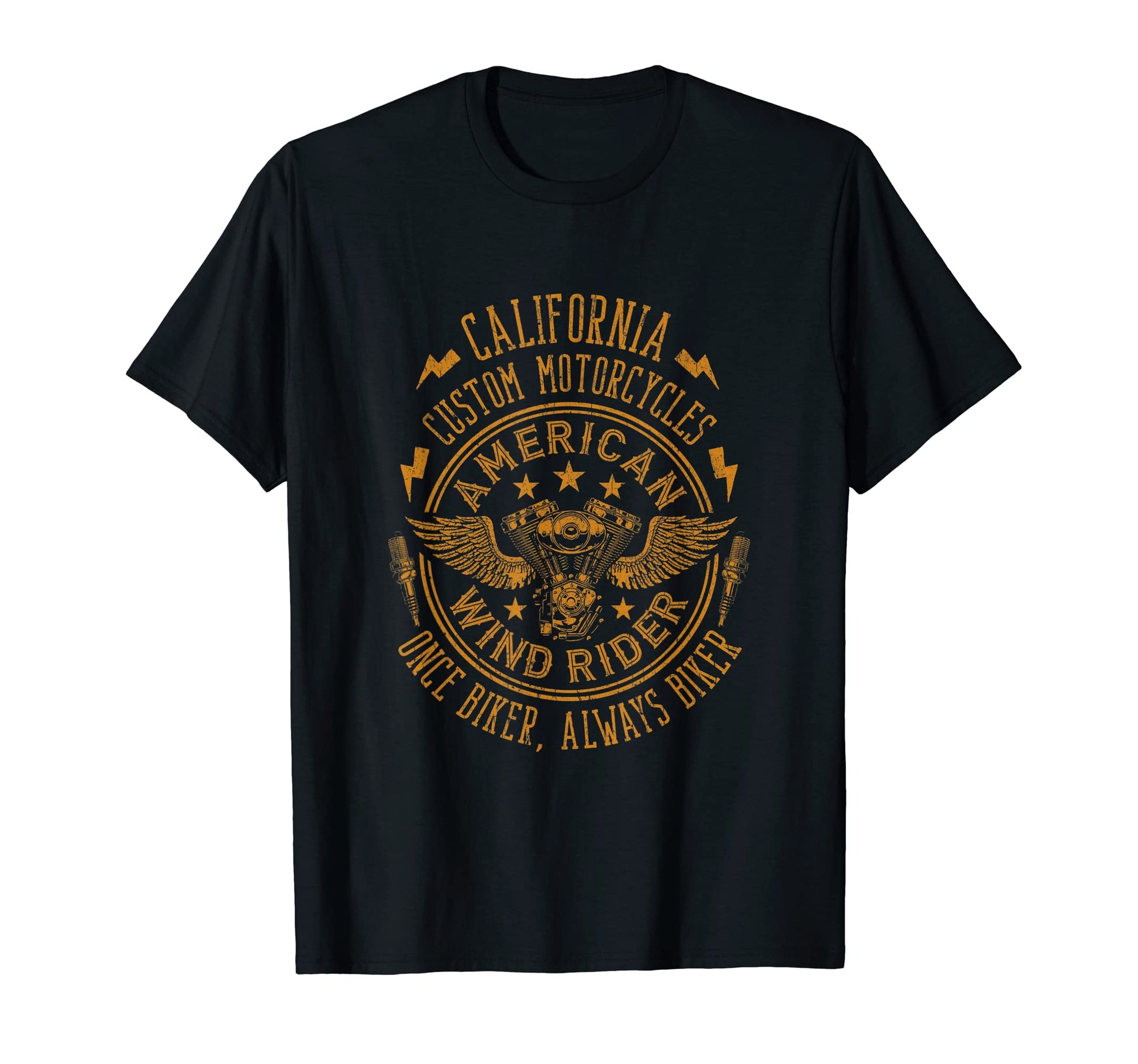 American Custom Motorcycles Illustration T-Shirt - Unique Graphic Unisex - T-Shirt, Sweatshirt, Hoodie