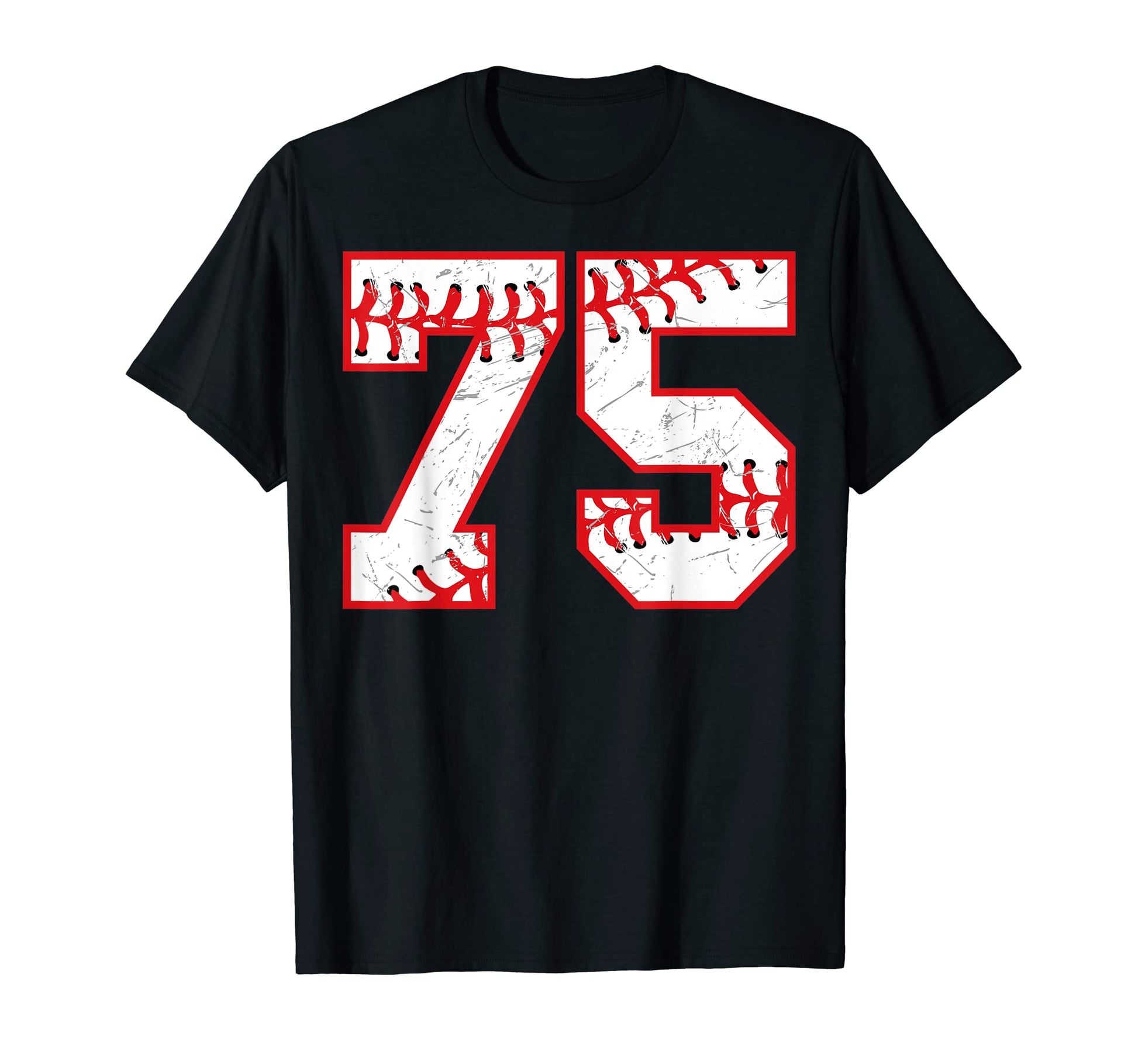 75 Birthday Baseball Theme Bday Party T-Shirt - Unique Graphic Men Women - T-Shirt, Sweatshirt, Hoodie