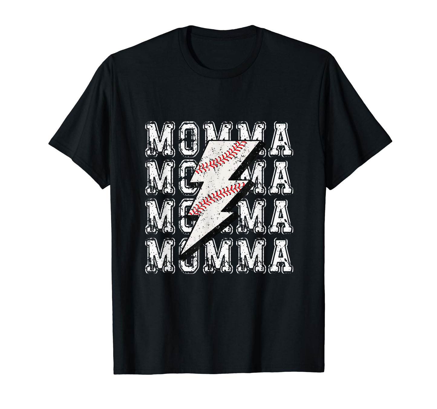 Baseball Momma Lightning Bolt T-Shirt - Casual Everyday Wear Men Women - T-Shirt, Sweatshirt, Hoodie