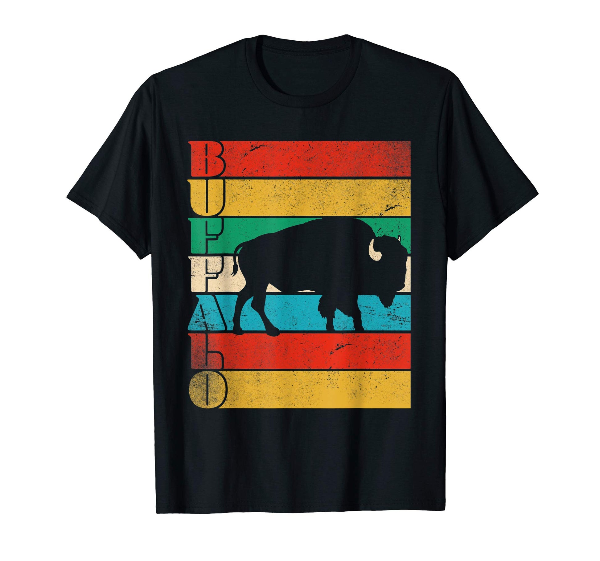 Buffalo 70S Distressed Stripes T-Shirt - Custom Art Print Men Women - T-Shirt, Sweatshirt, Hoodie