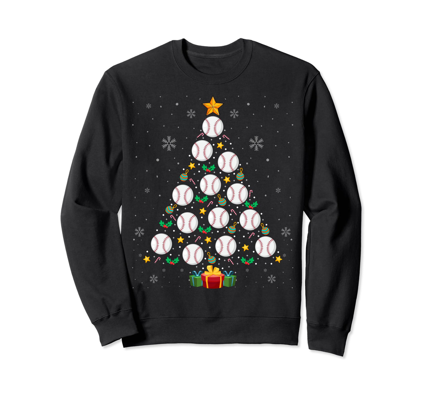 Baseball Player Tree Lights Baseball Sweatshirt - Unique Graphic for Adults - T-Shirt, Sweatshirt, Hoodie