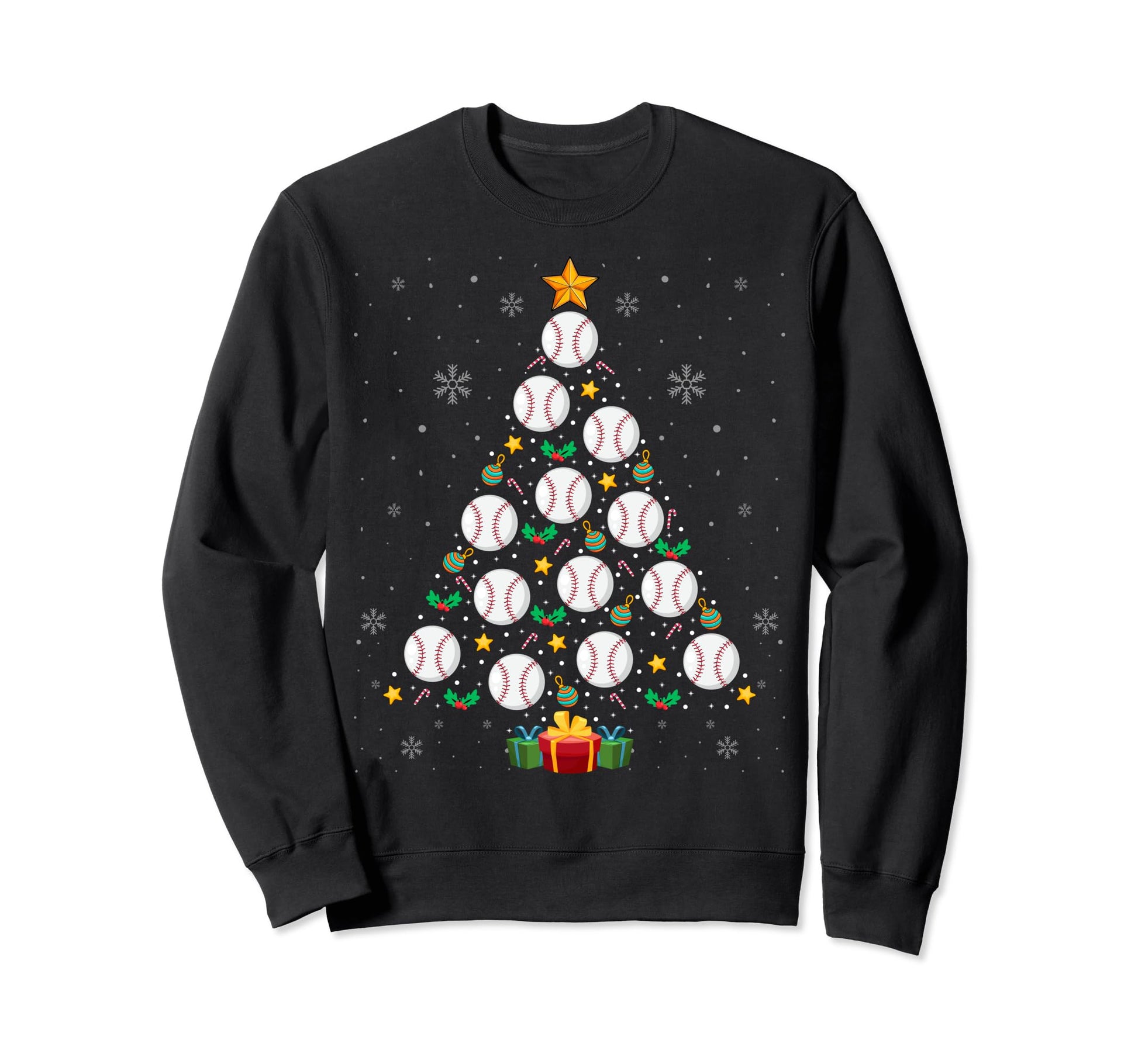 Baseball Player Tree Lights Baseball Sweatshirt - Unique Graphic for Adults - T-Shirt, Sweatshirt, Hoodie