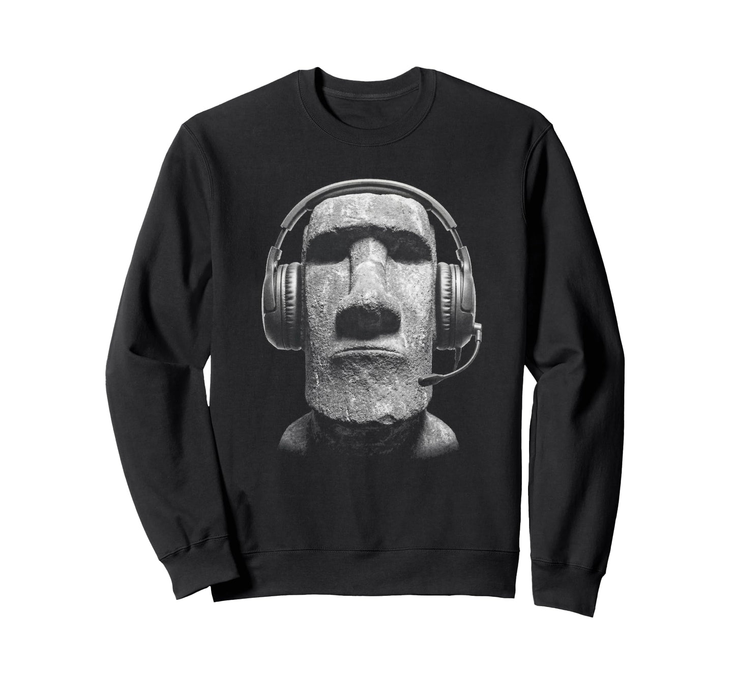 Funny Gamer Y2K Easter Island Sweatshirt - Minimalist Print for Adults - T-Shirt, Sweatshirt, Hoodie