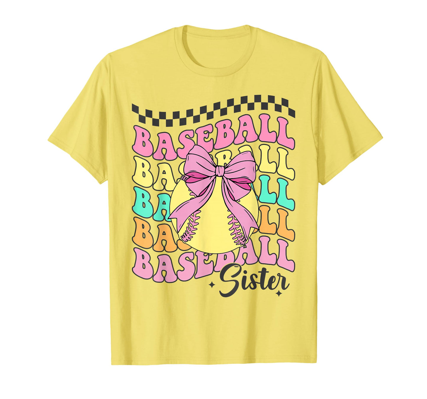 Baseball Sister Coquette Bow T-Shirt - Aesthetic Graphic Men Women - T-Shirt, Sweatshirt, Hoodie
