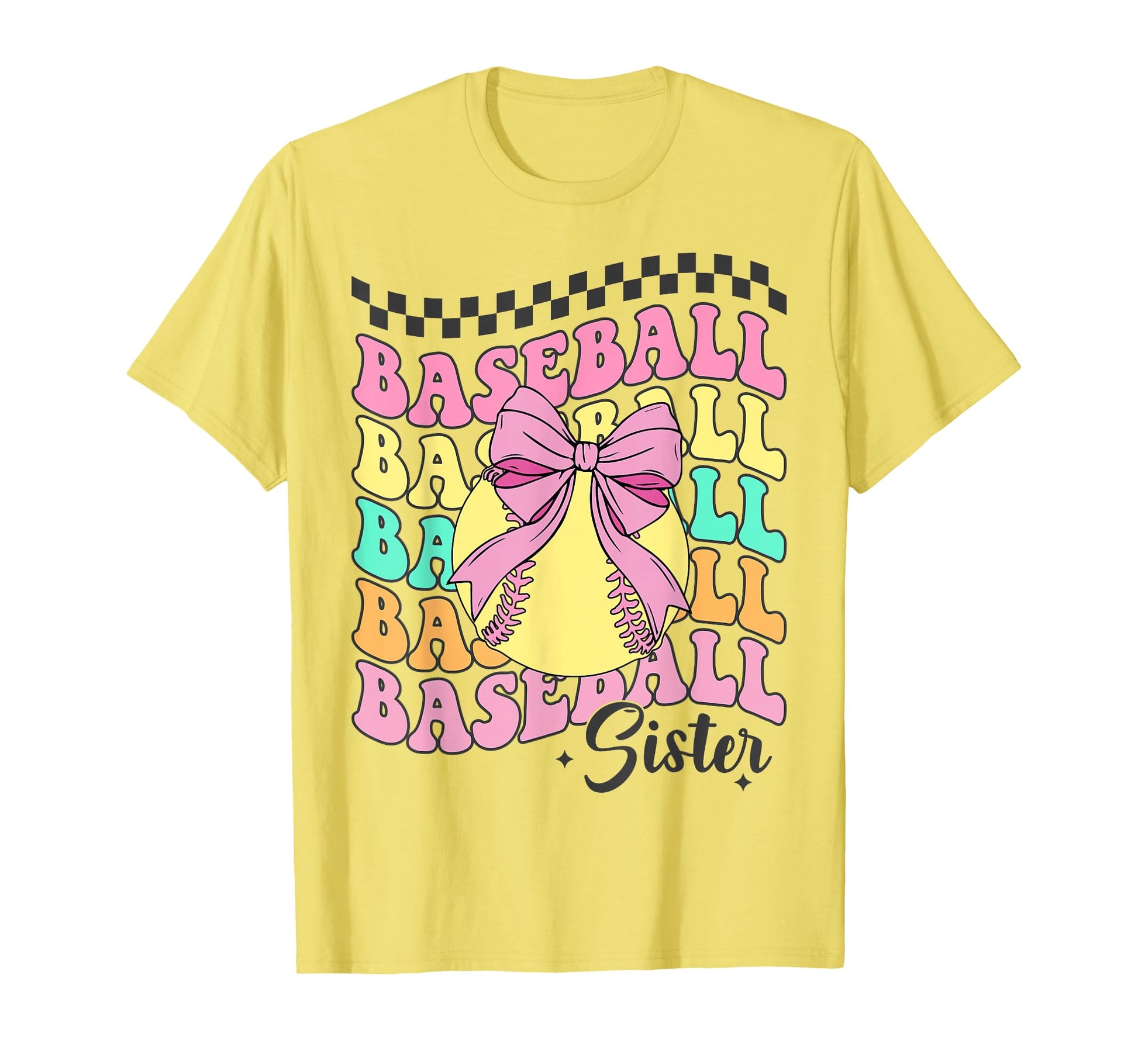 Baseball Sister Coquette Bow T-Shirt - Aesthetic Graphic Men Women - T-Shirt, Sweatshirt, Hoodie