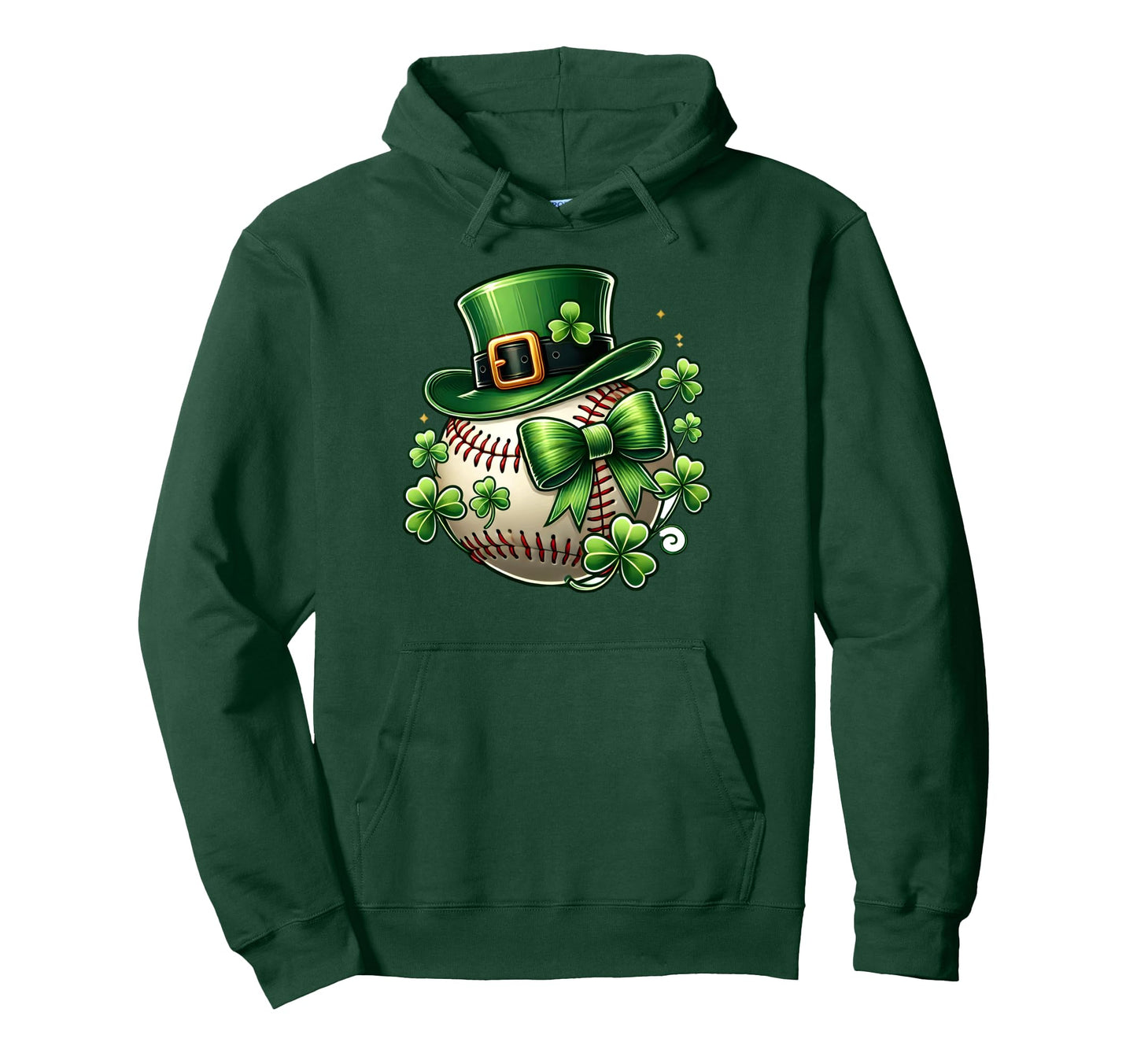 St Patricks Day Baseball Leprechaun Hoodie - Graphic Print Men Women - T-Shirt, Sweatshirt, Hoodie