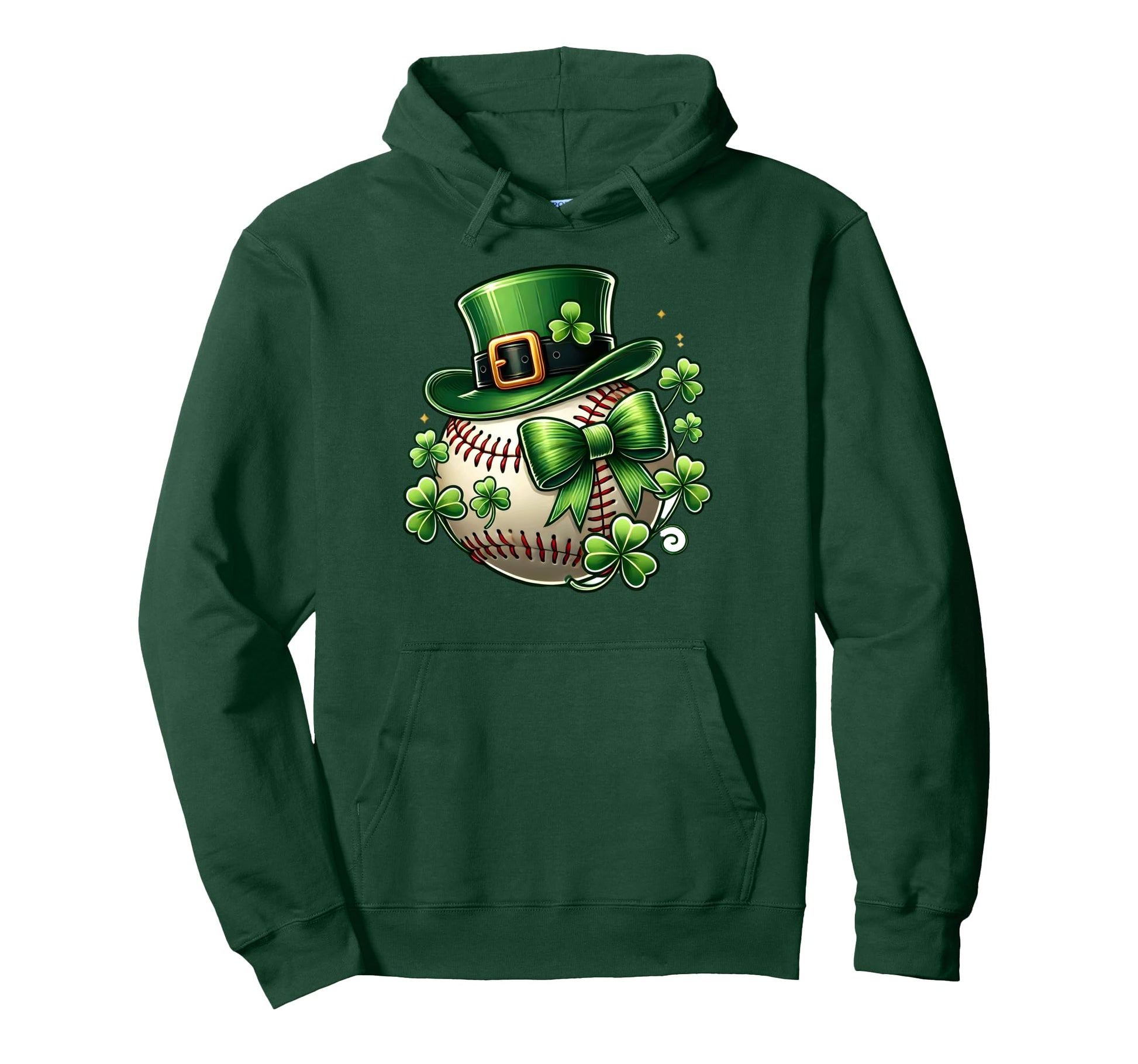 St Patricks Day Baseball Leprechaun Hoodie - Graphic Print Men Women - T-Shirt, Sweatshirt, Hoodie