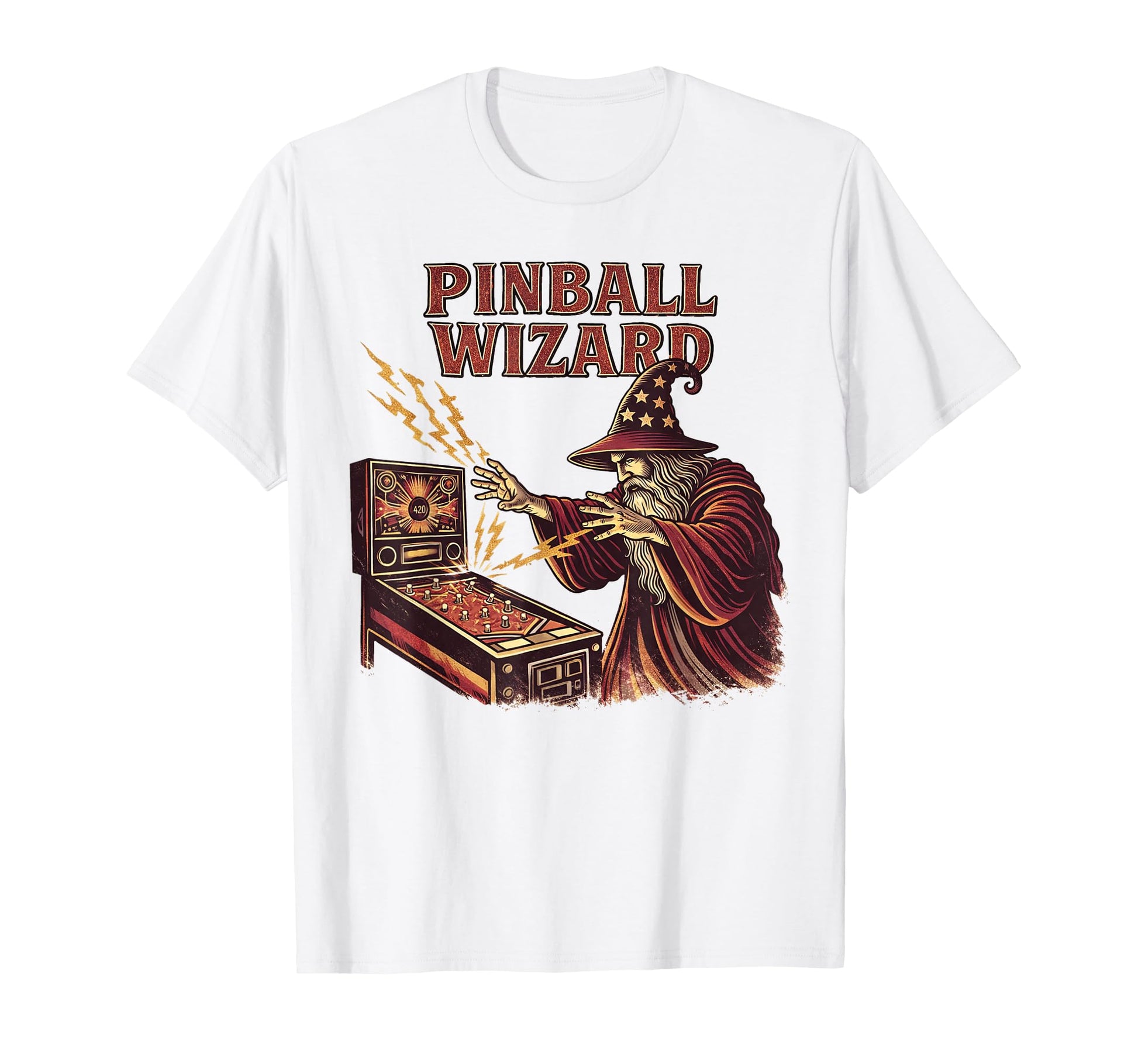 Pinball Wizard Pinball Lover Funny T-Shirt - Fun Novelty Design for Adults - T-Shirt, Sweatshirt, Hoodie