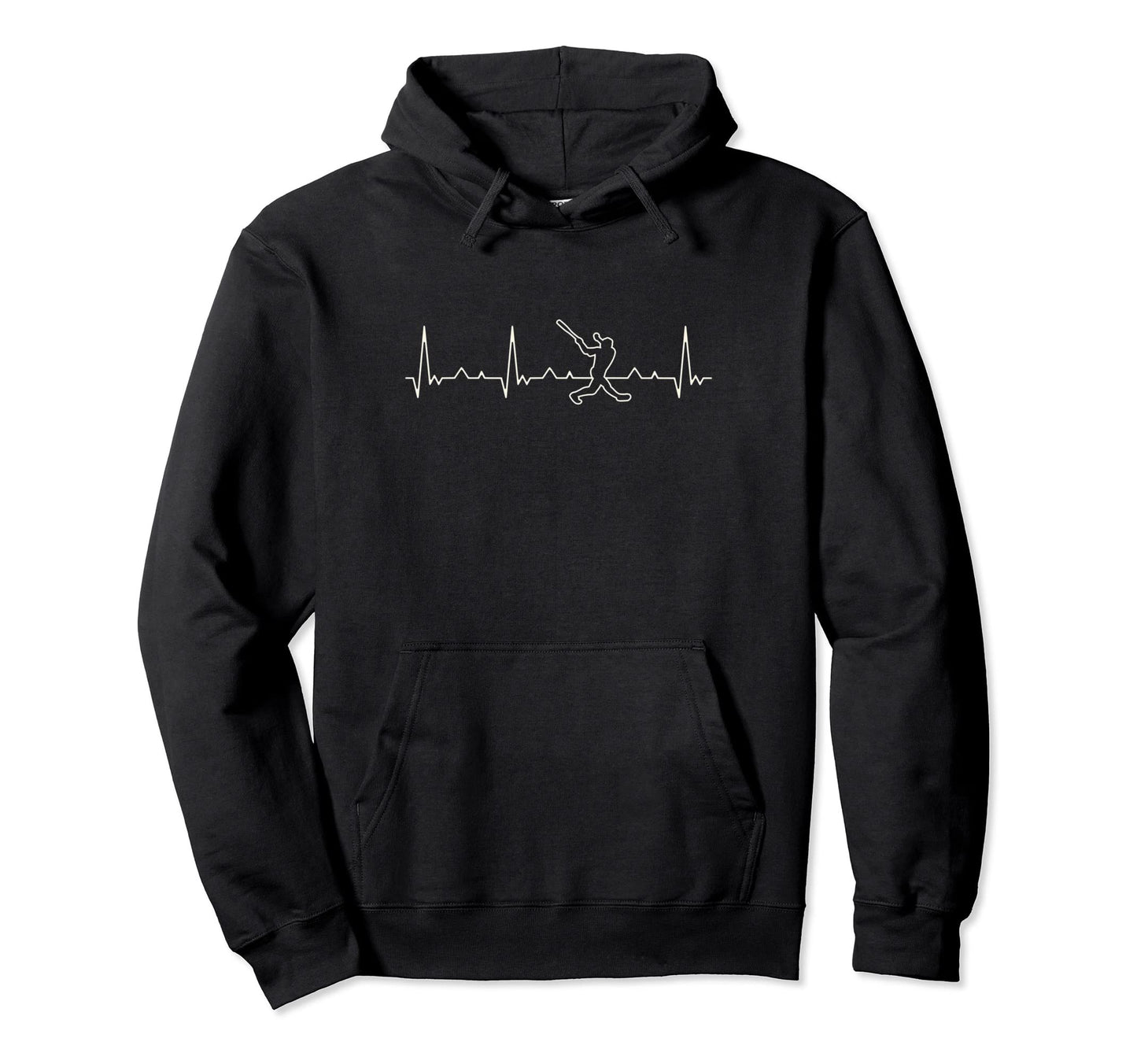 Funny Heartbeat Baseball Homerun Hit Hoodie - Graphic Print Unisex - T-Shirt, Sweatshirt, Hoodie