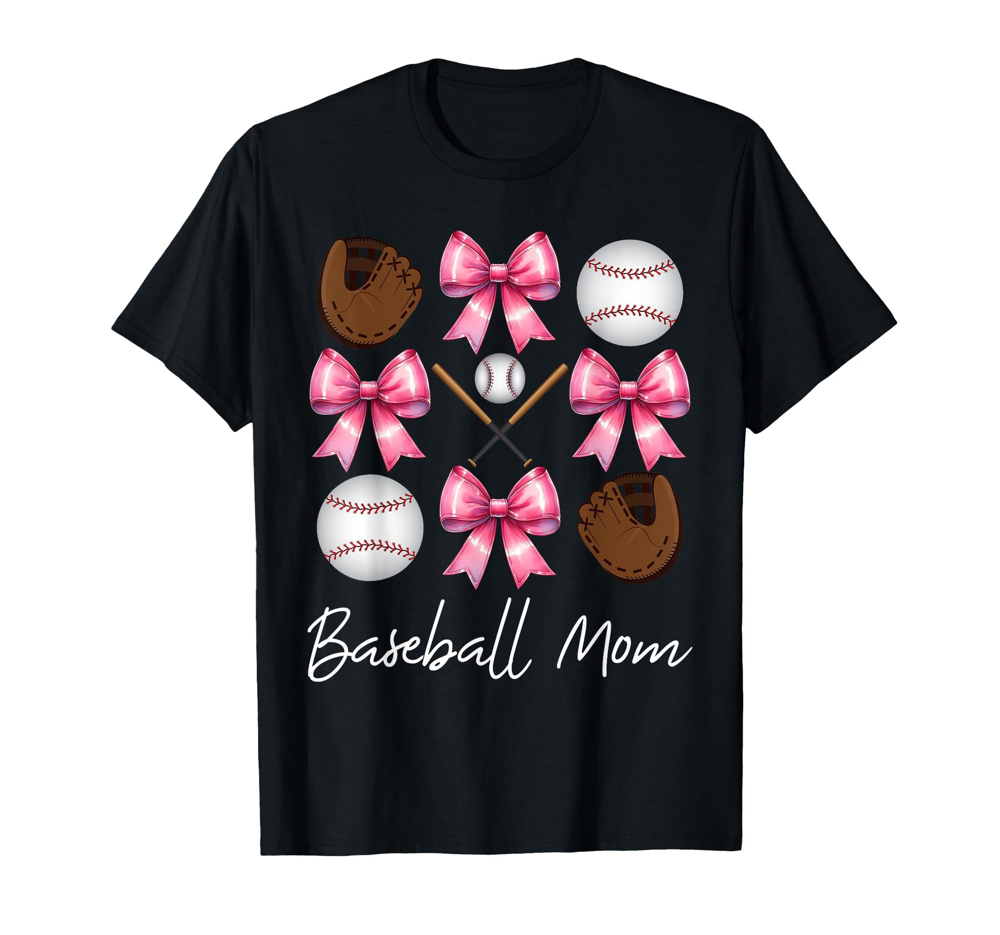 Baseball Mom Baseball Mama Mothers T-Shirt - Custom Art Print Men Women - T-Shirt, Sweatshirt, Hoodie