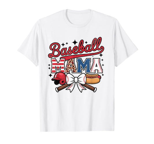Baseball Coquette Bow Baseball Cheer T-Shirt - Graphic Print for Adults - T-Shirt, Sweatshirt, Hoodie