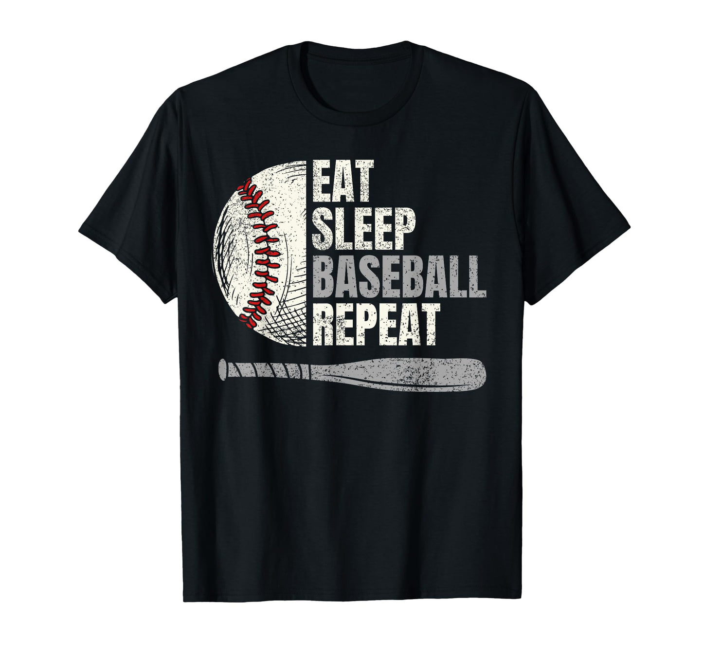 Eat Sleep Baseball Repeat Baseball Player T-Shirt - Minimalist Print Unisex - T-Shirt, Sweatshirt, Hoodie