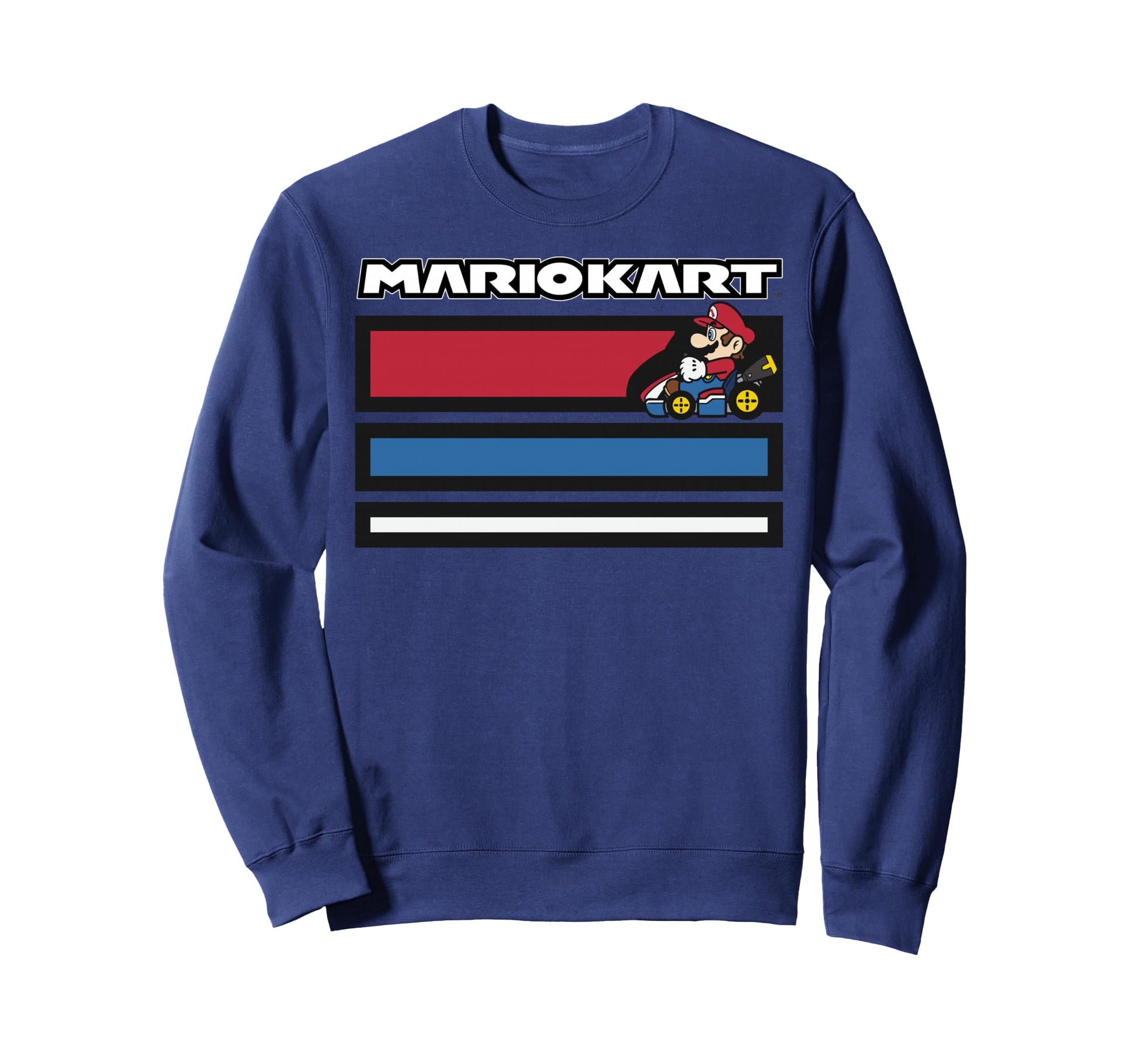 Mario Kart Stripes Racing Sweatshirt - Novelty Apparel Men Women - T-Shirt, Sweatshirt, Hoodie