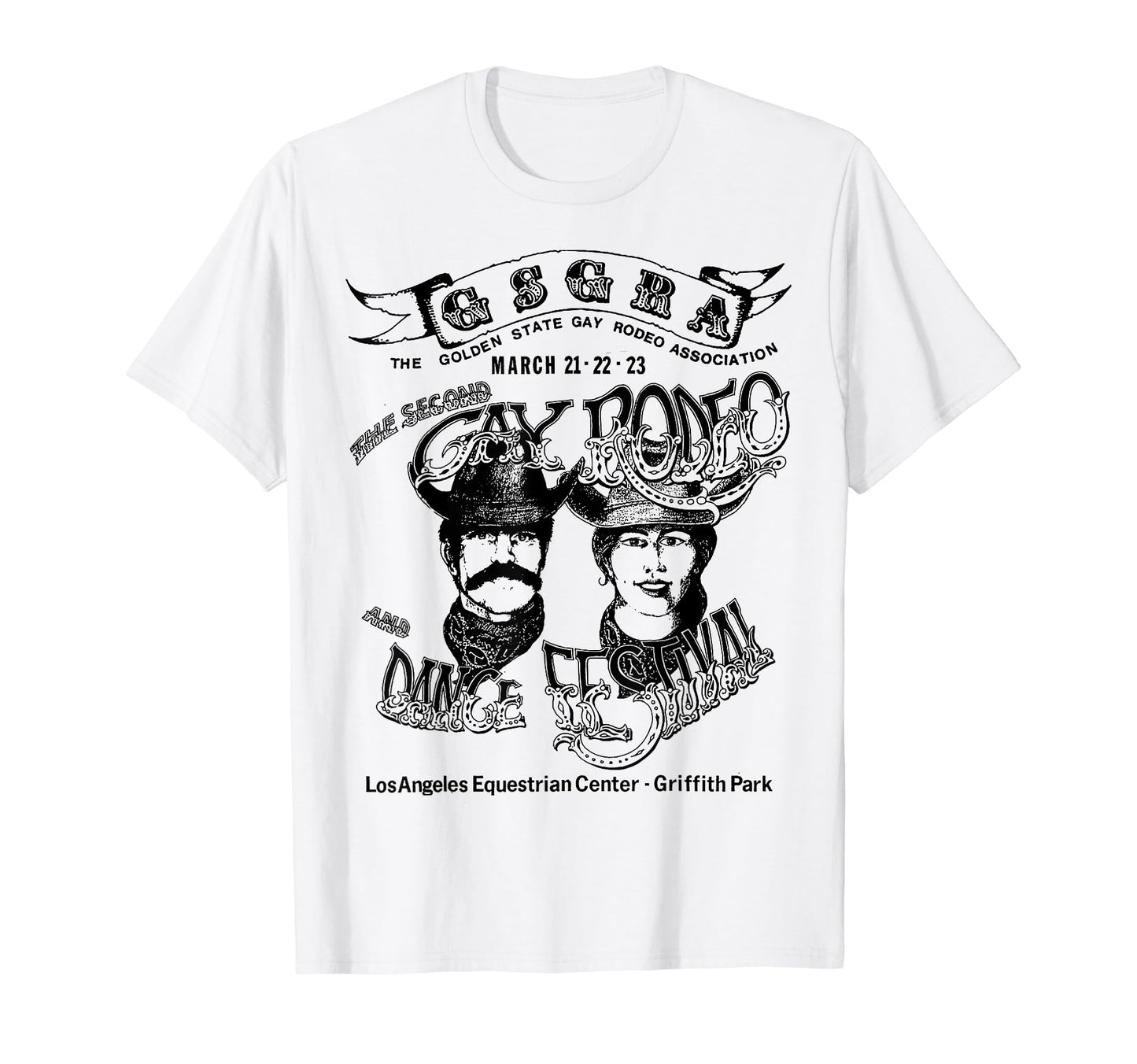 Gay Rodeo Cowboy Los Angeles Pride Ltbtq T-Shirt - Graphic Print for Adults - T-Shirt, Sweatshirt, Hoodie