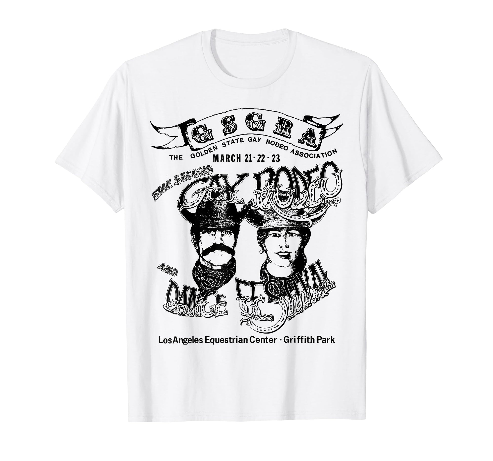 Gay Rodeo Cowboy Los Angeles Pride Ltbtq T-Shirt - Graphic Print for Adults - T-Shirt, Sweatshirt, Hoodie