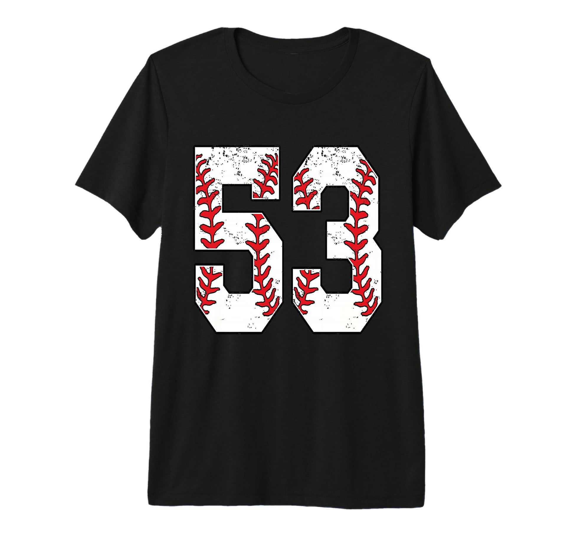 Number 53 Baseball 53 Jersey Number T-Shirt - Fun Novelty Design Unisex - T-Shirt, Sweatshirt, Hoodie