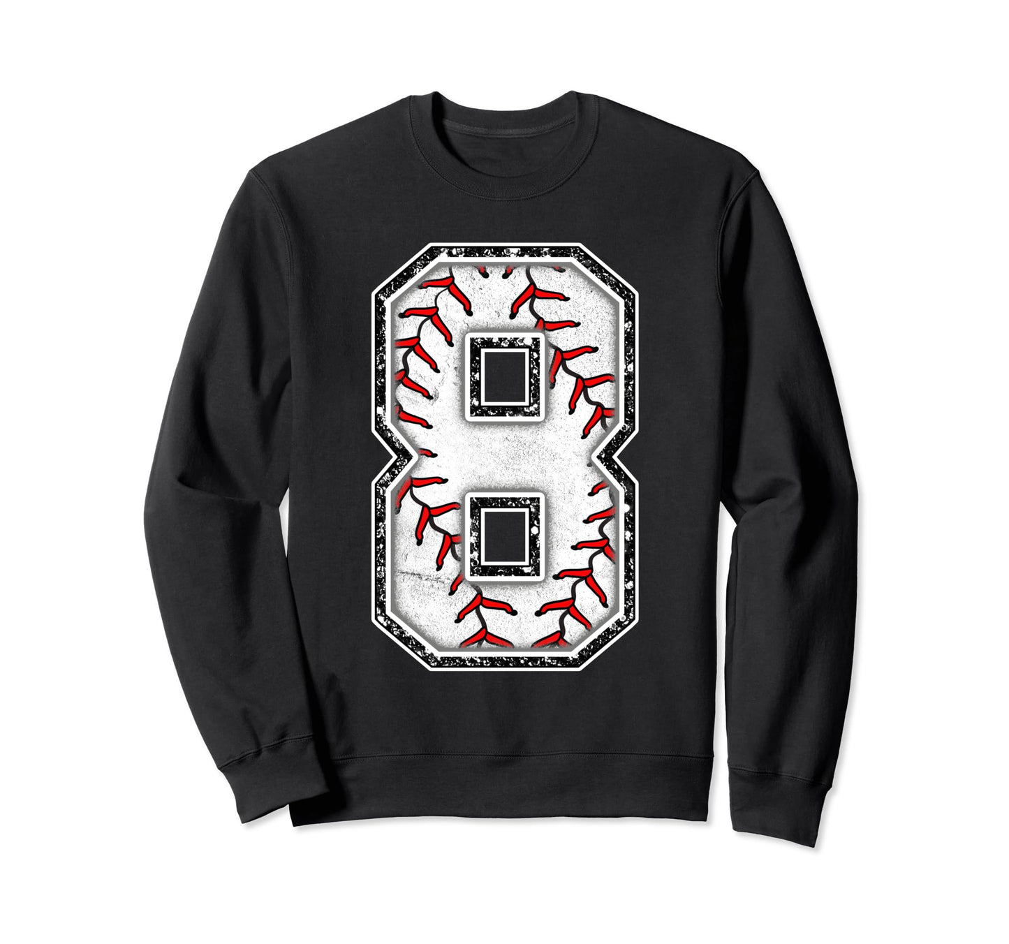 8 Years Old Birthday Baseball Sweatshirt - Aesthetic Graphic Men Women - T-Shirt, Sweatshirt, Hoodie