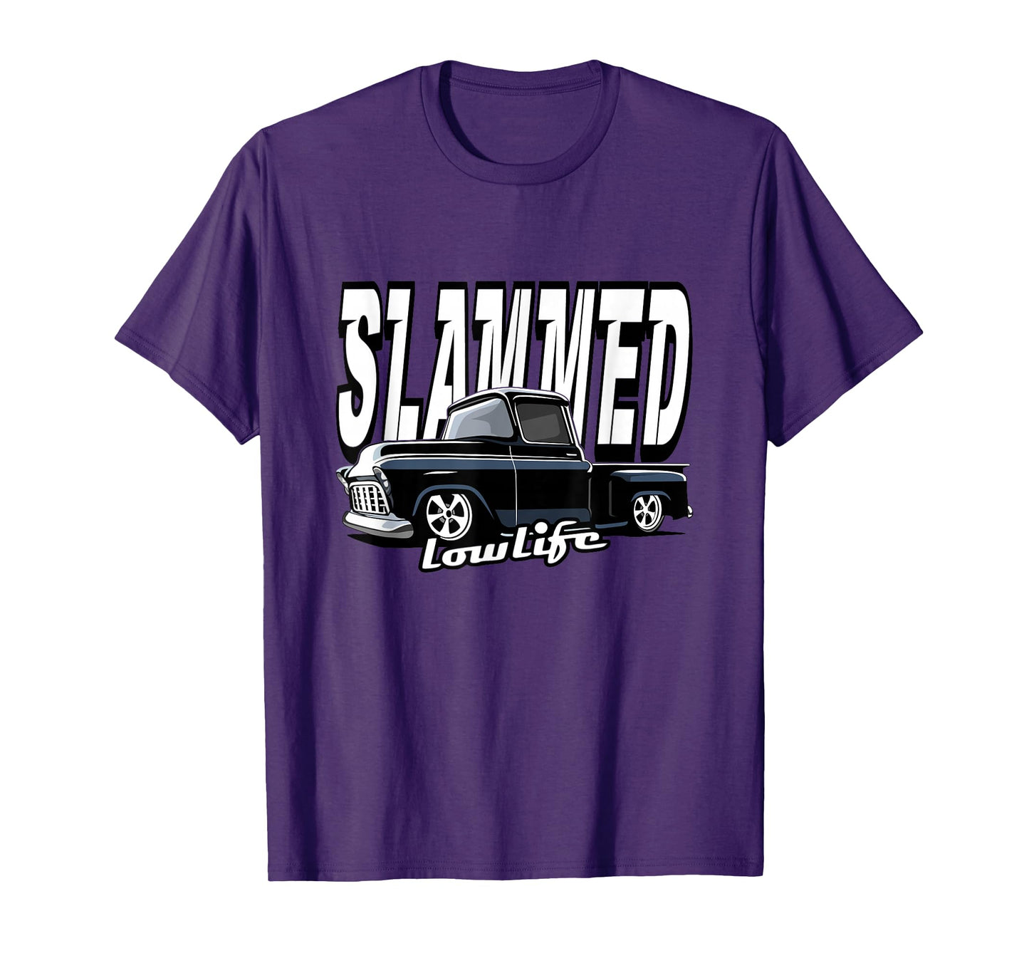 Slammed Custom Car Lowlife Lowered Car T-Shirt - Unique Graphic Unisex - T-Shirt, Sweatshirt, Hoodie