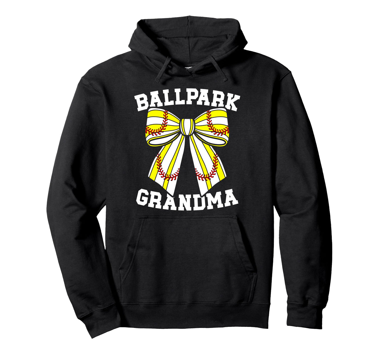 Ballpark Grandma Softball Baseball Hoodie - Minimalist Print Men Women - T-Shirt, Sweatshirt, Hoodie