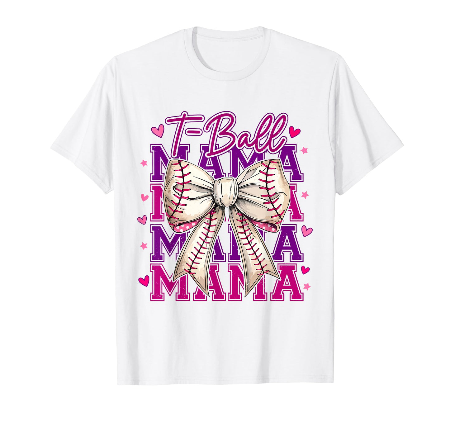 T Ball Mama Baseball Mom Coquette T-Shirt - Streetwear Style for Adults - T-Shirt, Sweatshirt, Hoodie