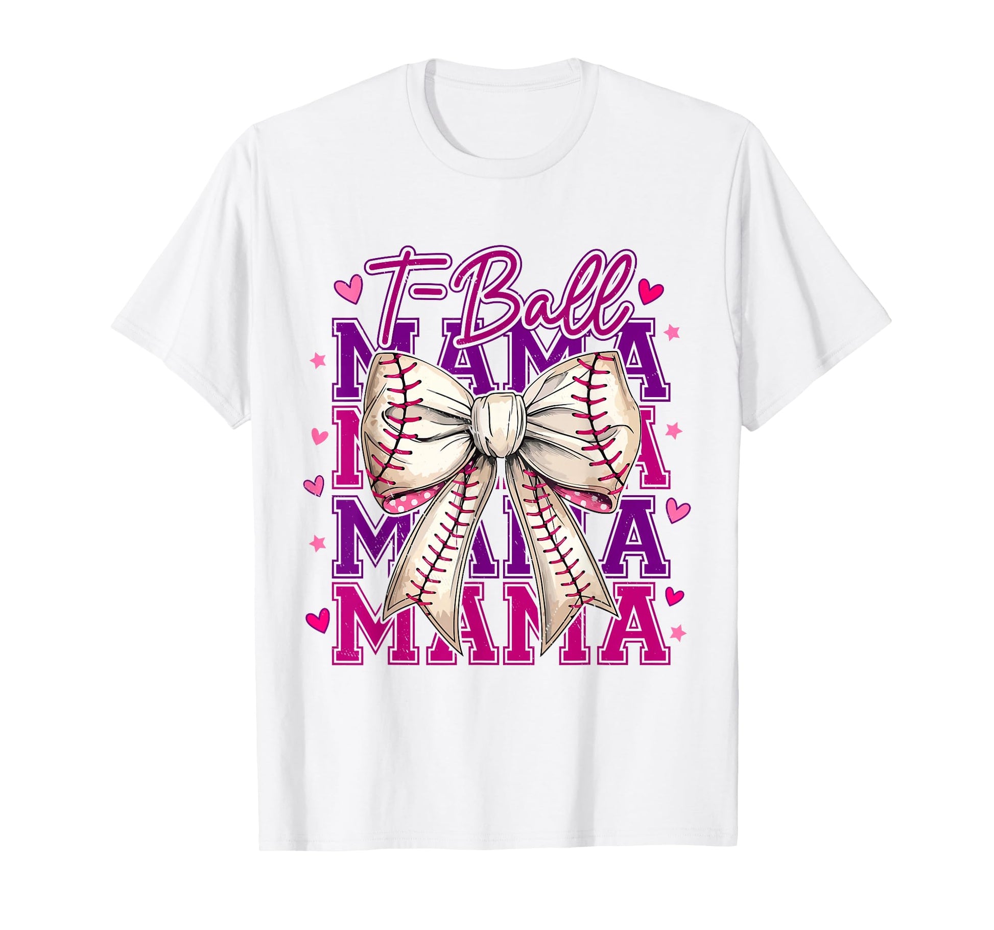 T Ball Mama Baseball Mom Coquette T-Shirt - Streetwear Style for Adults - T-Shirt, Sweatshirt, Hoodie