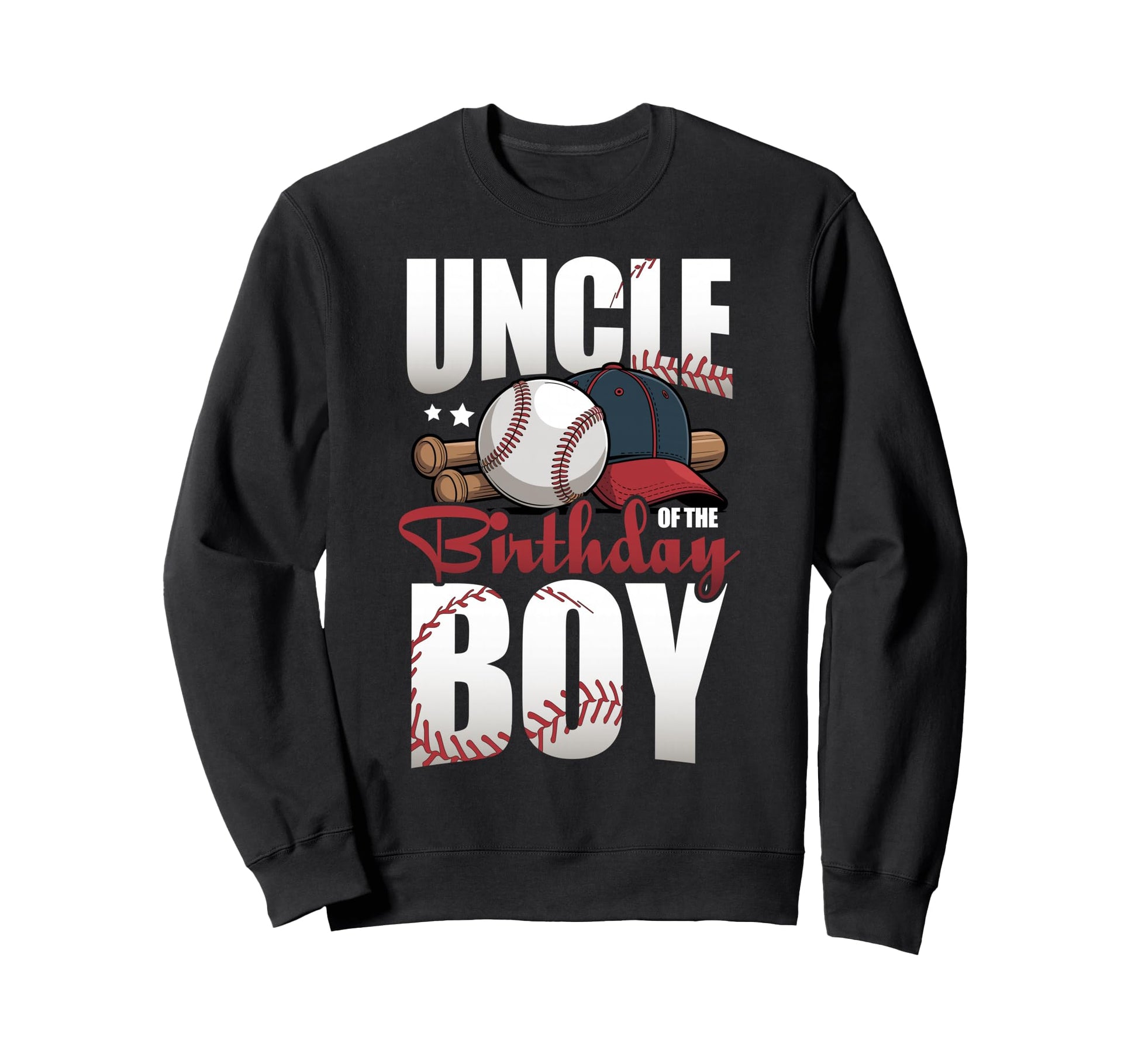 Uncle Birthday Matching Baseball Sweatshirt - Custom Art Print for Adults - T-Shirt, Sweatshirt, Hoodie