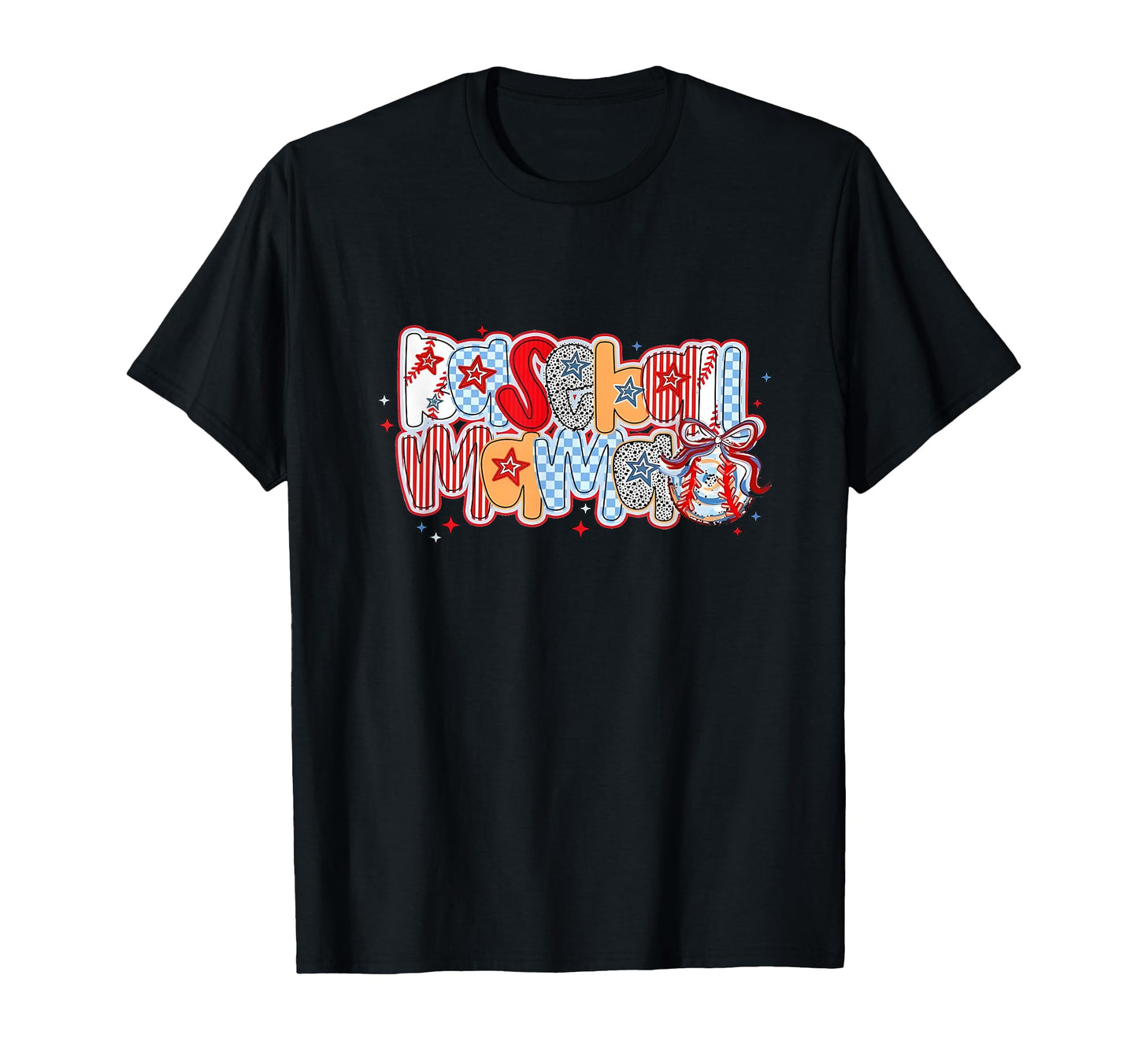 Baseball Mama Coquette Bow Game Day T-Shirt - Fun Novelty Design Men Women - T-Shirt, Sweatshirt, Hoodie
