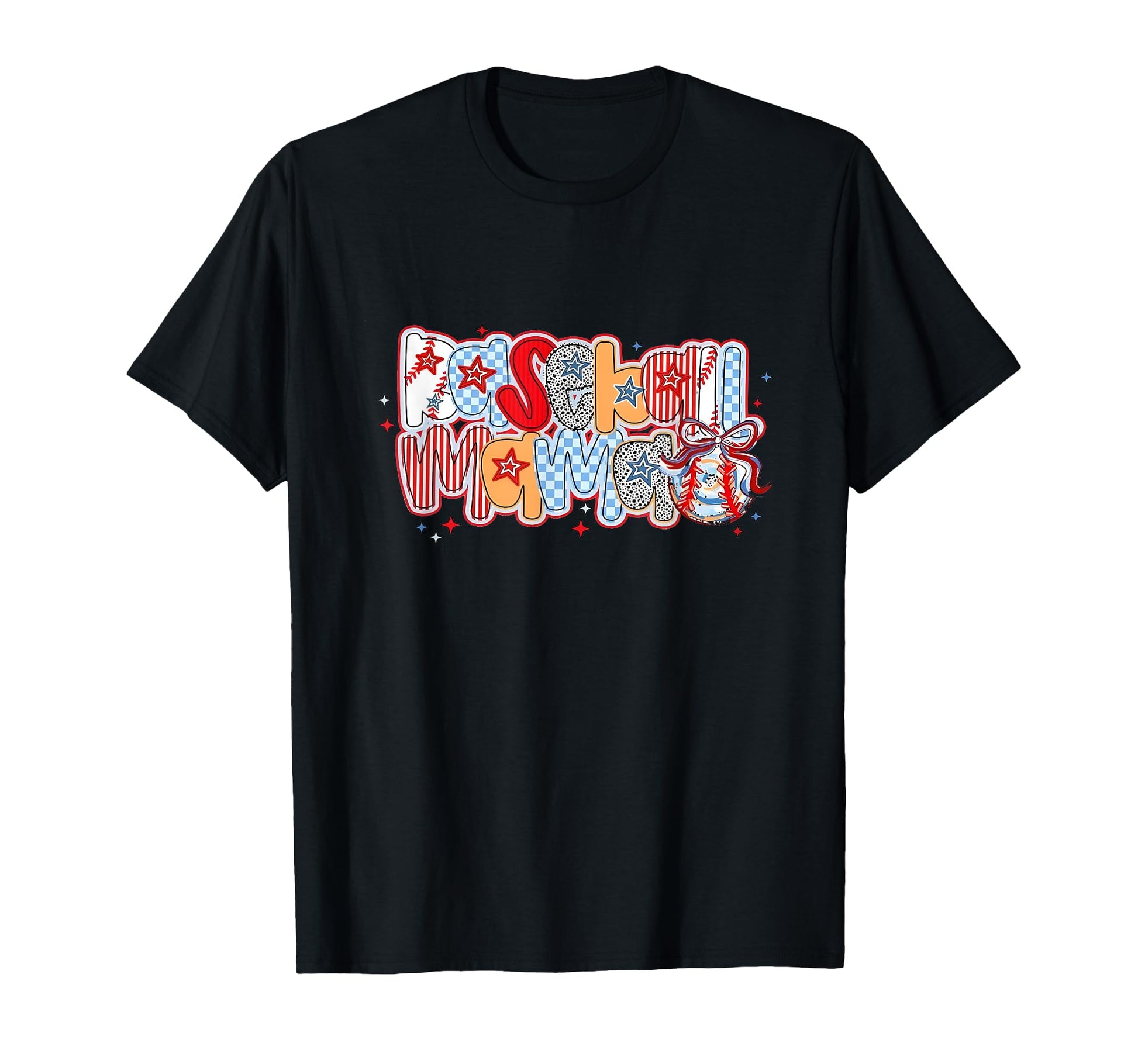 Baseball Mama Coquette Bow Game Day T-Shirt - Fun Novelty Design Men Women - T-Shirt, Sweatshirt, Hoodie