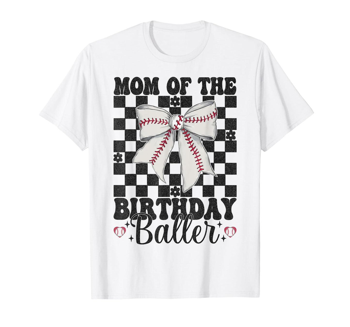 Baseball Mom Coquette Bow Mom T-Shirt - Custom Art Print Men Women - T-Shirt, Sweatshirt, Hoodie